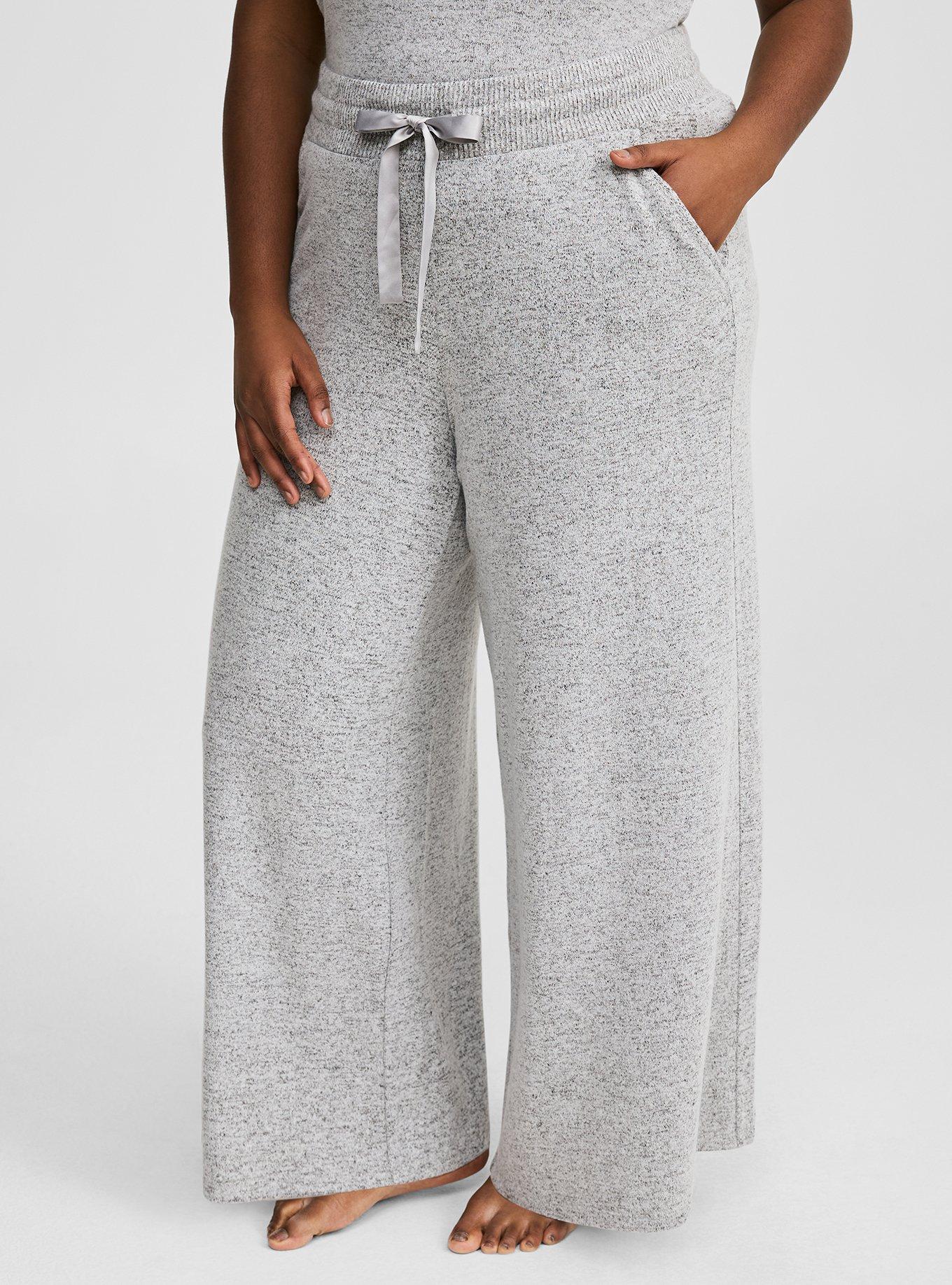 Women's Perfectly Cozy Wide Leg Lounge Pants - Stars Above™ Dark Gray 4X