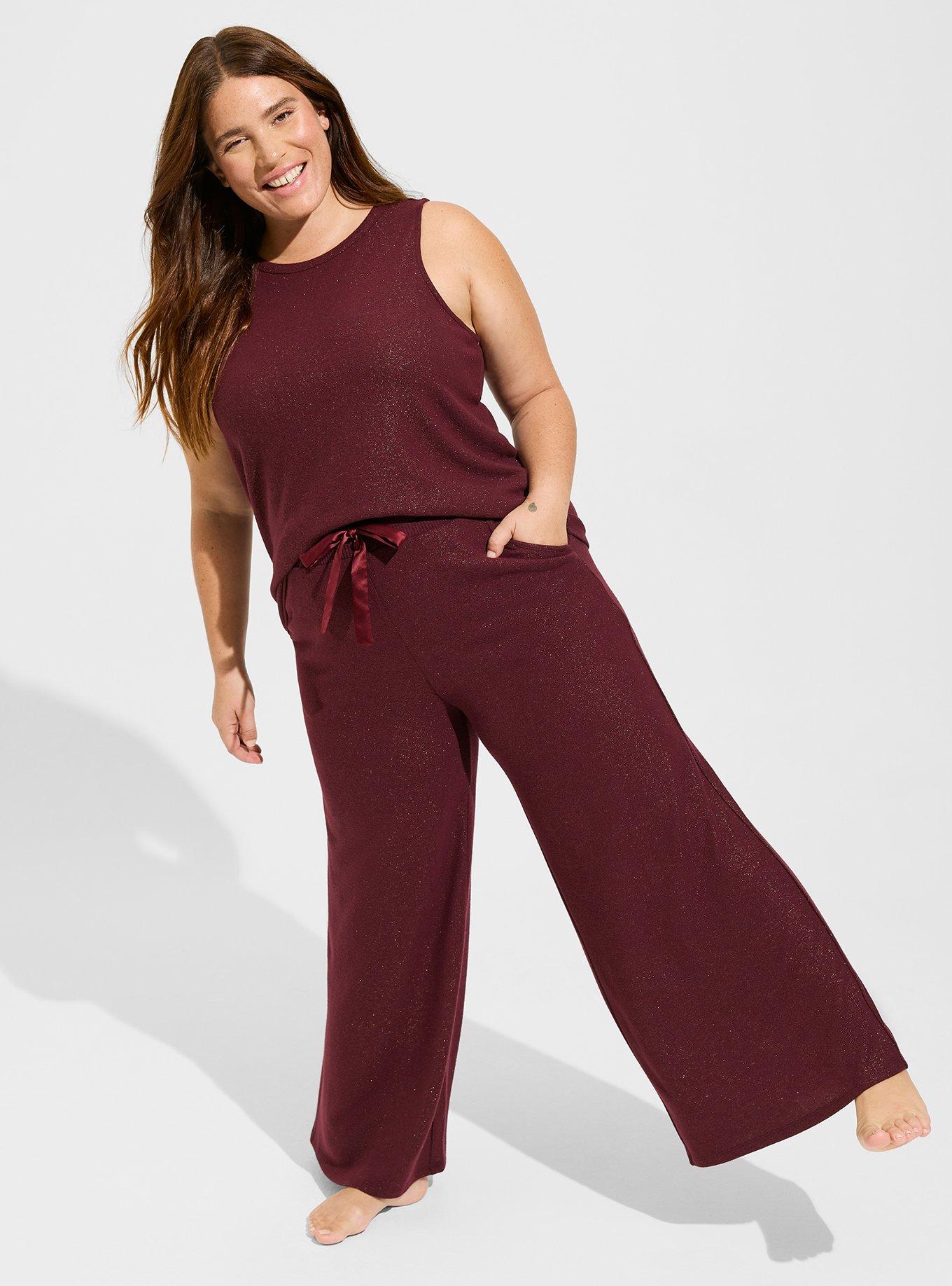 Plus Size Super Soft Plush Wide Leg Lounge Pant Torrid