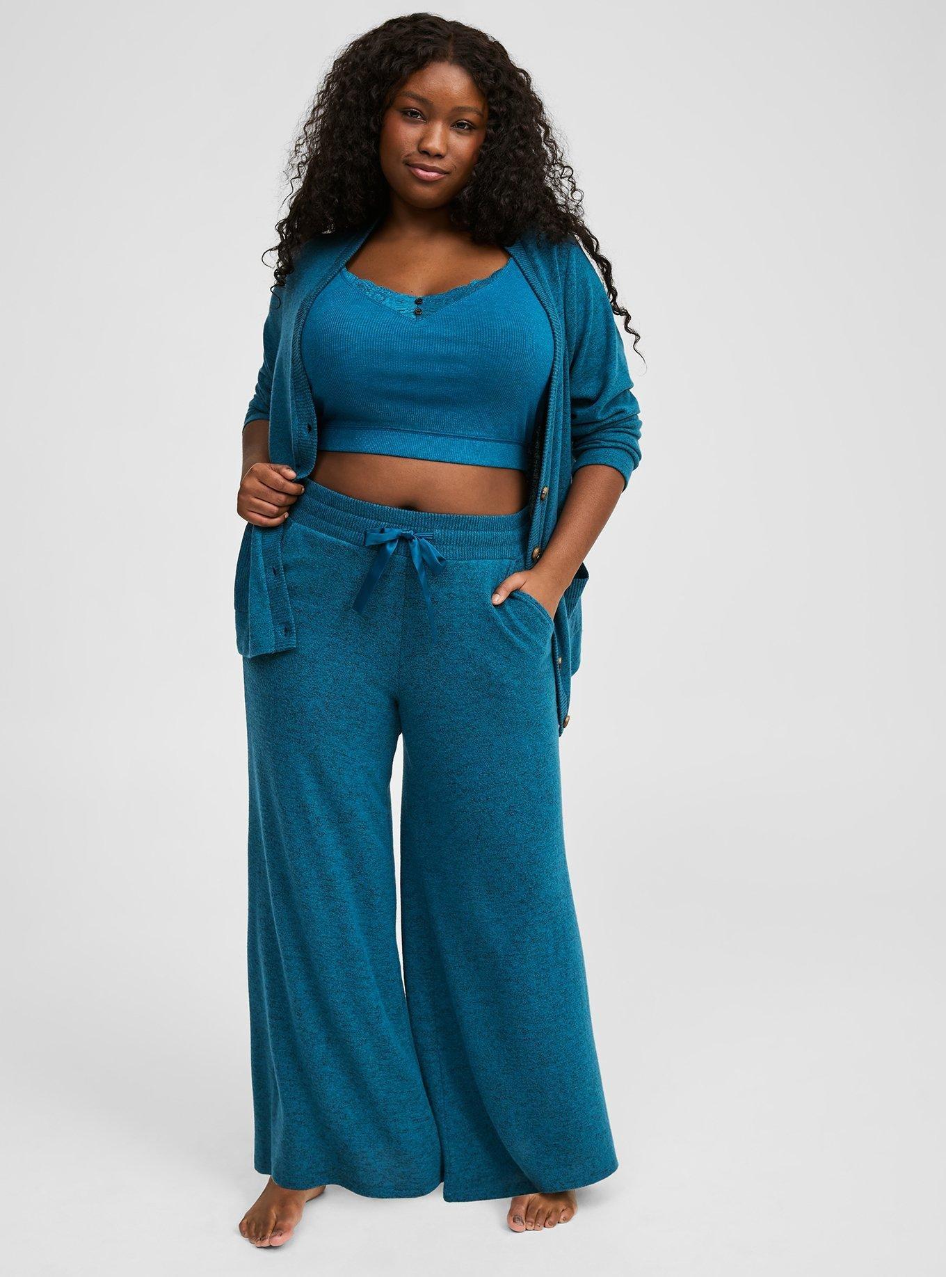 Plus Size Super Soft Plush Wide Leg Lounge Pant Torrid