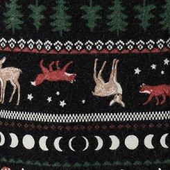Super Soft Plush Wide-Leg Lounge Pant, FOX FAIR ISLE BLACK, swatch