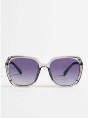 Plus Size Cateye Smoke Lens Sunglasses, , hi-res