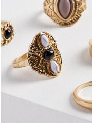 Antiqued Ring Set, GOLD, alternate