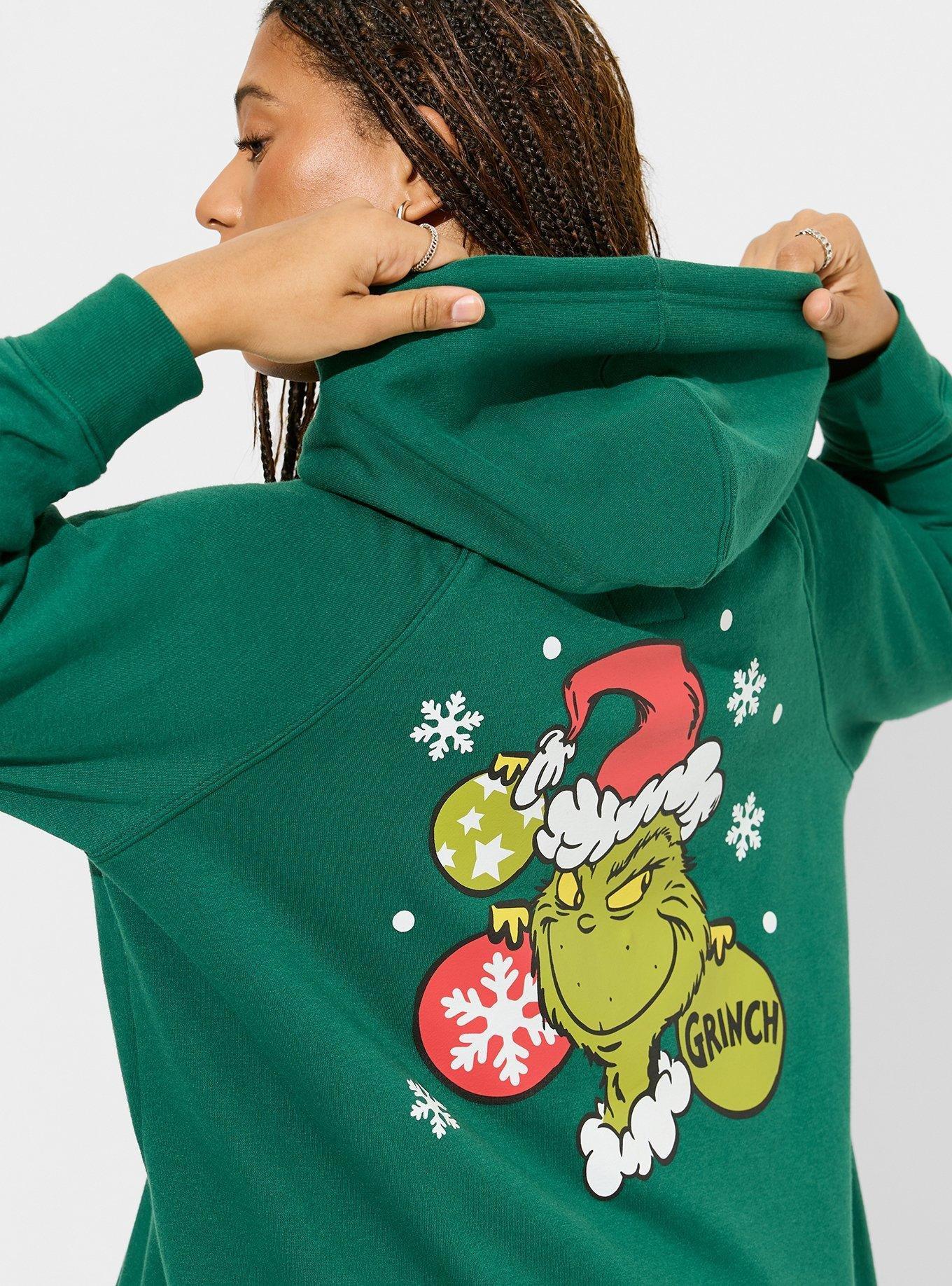 ASOS DESIGN oversized hoodie with Christmas Grinch print in green