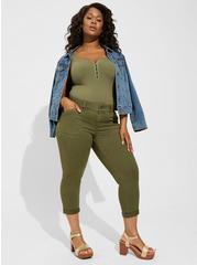 Plus Size Perfect Relaxed Utility Crop Pant, DEEP DEPTHS, hi-res