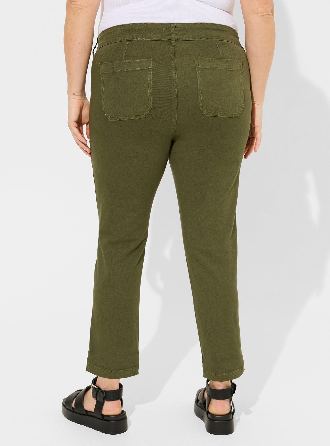 Shop Plus Size Everyday Crushed Crop Pant in Brown