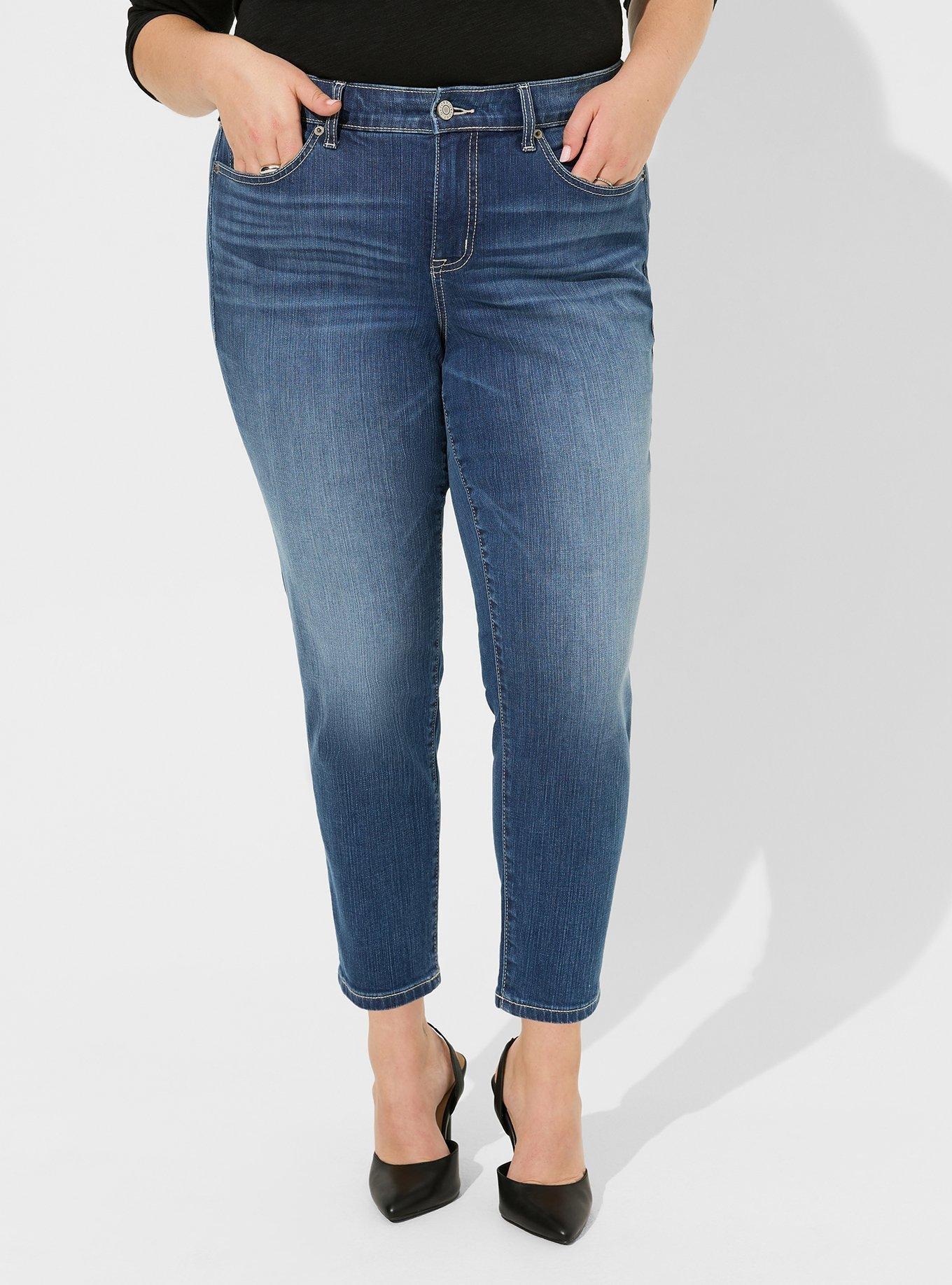 High Rise Girlfriend Ankle Skinny Jeans