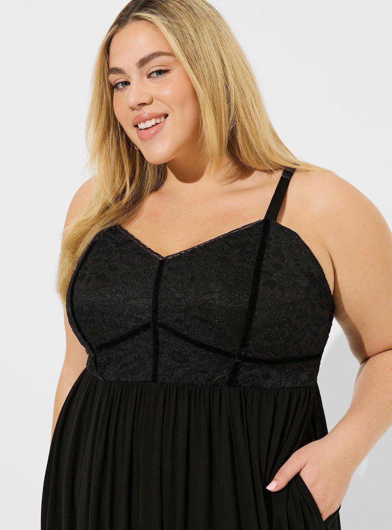 Plus Size - Midi Super Soft Lace Cami Bustier Dress - Torrid