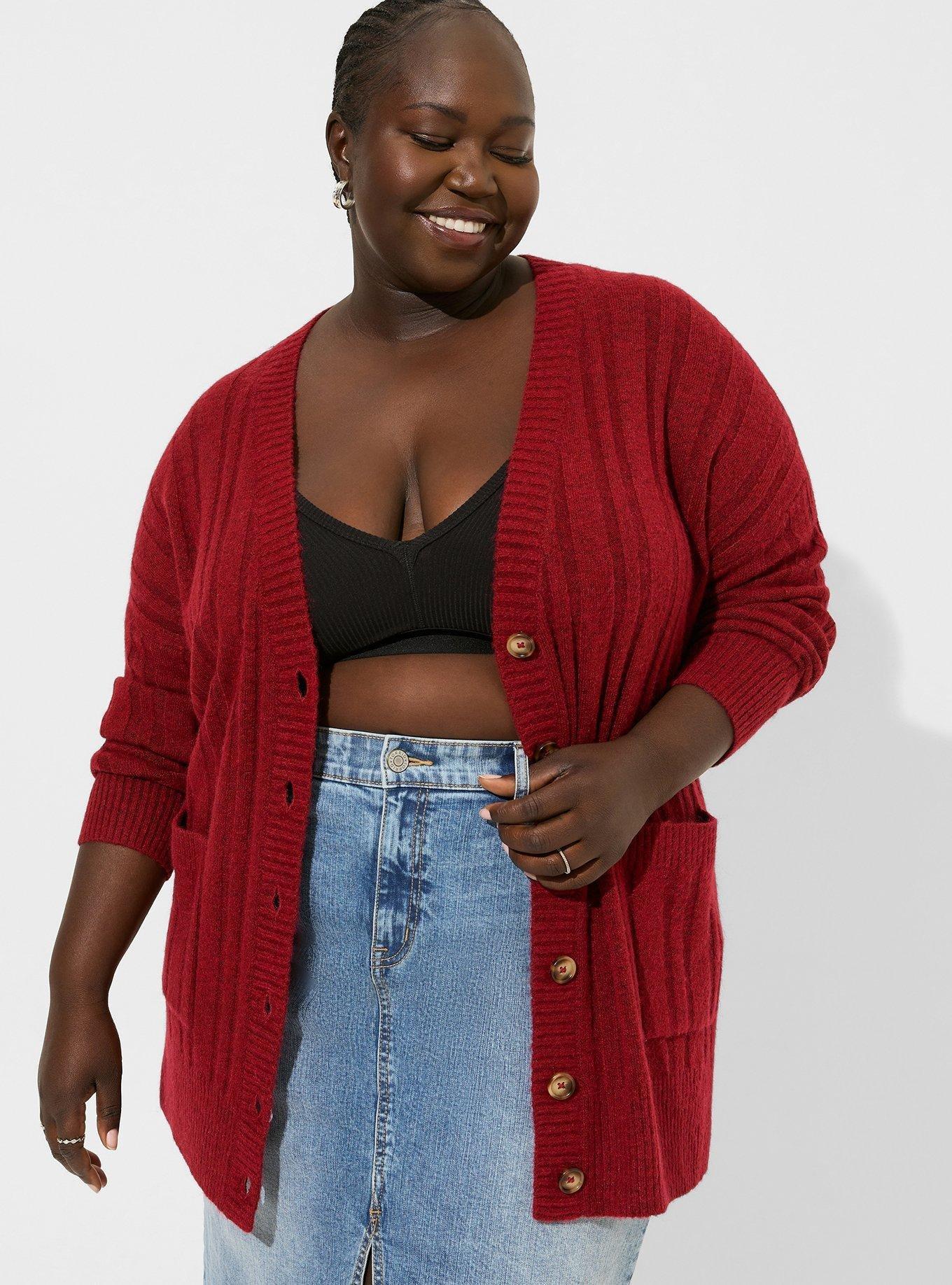 Plus Size - Vegan Cashmere Oversized Cardigan Sweater - Torrid