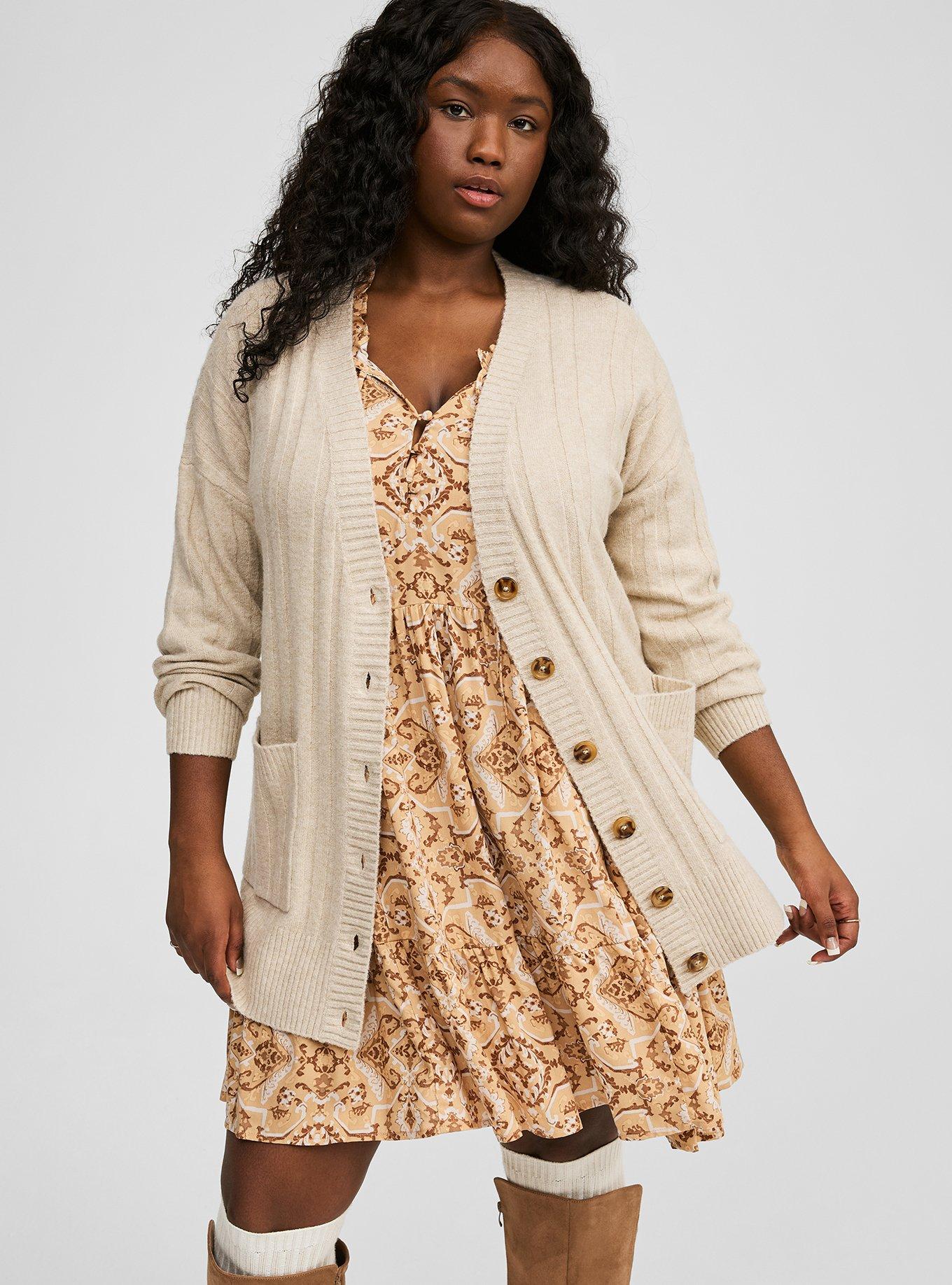 Cream boyfriend cardigan best sale