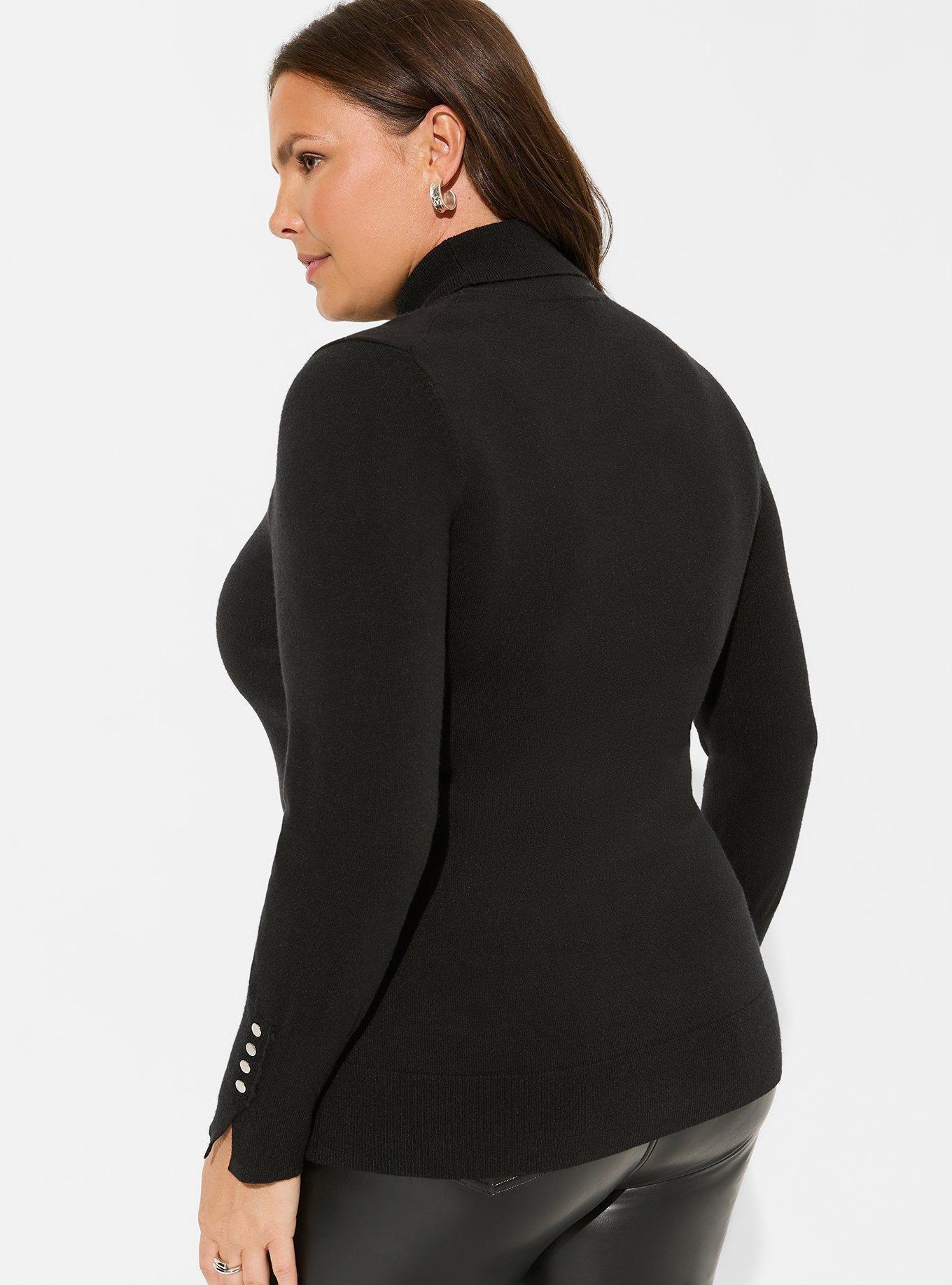 Everyday Soft Turtleneck Sweater, DEEP BLACK, alternate