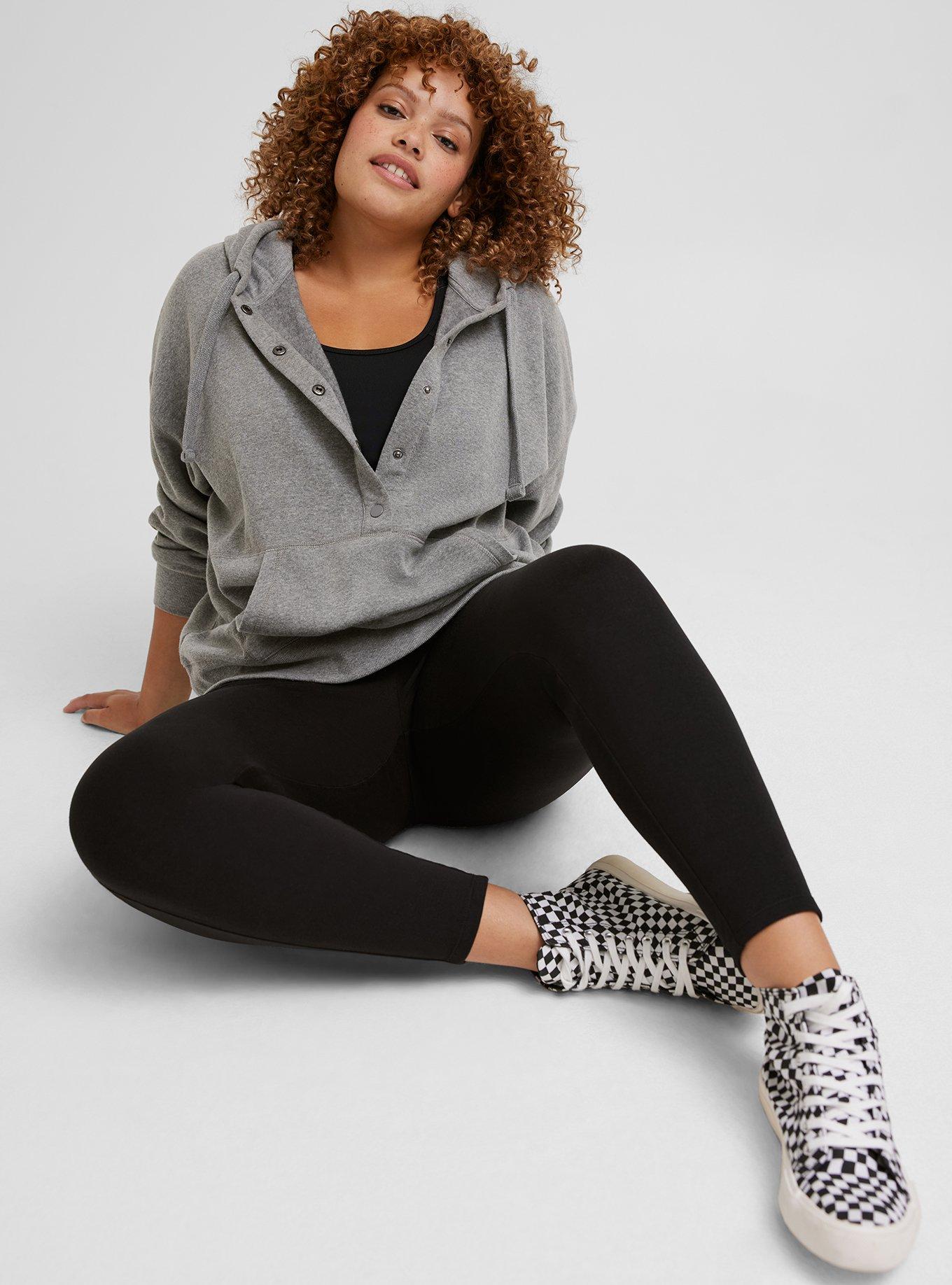 Plus Size - Cozy Fleece Snap Front Relaxed Hoodie - Torrid