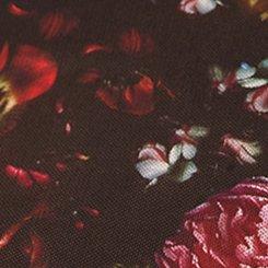 Mesh Mock Neck Long Sleeve Top, POPERY FLORAL RICH BLACK, swatch