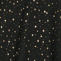 Mesh Mock Neck Long Sleeve Top, LOVE CELESTIAL DEEP BLACK / GOLD FOIL, swatch