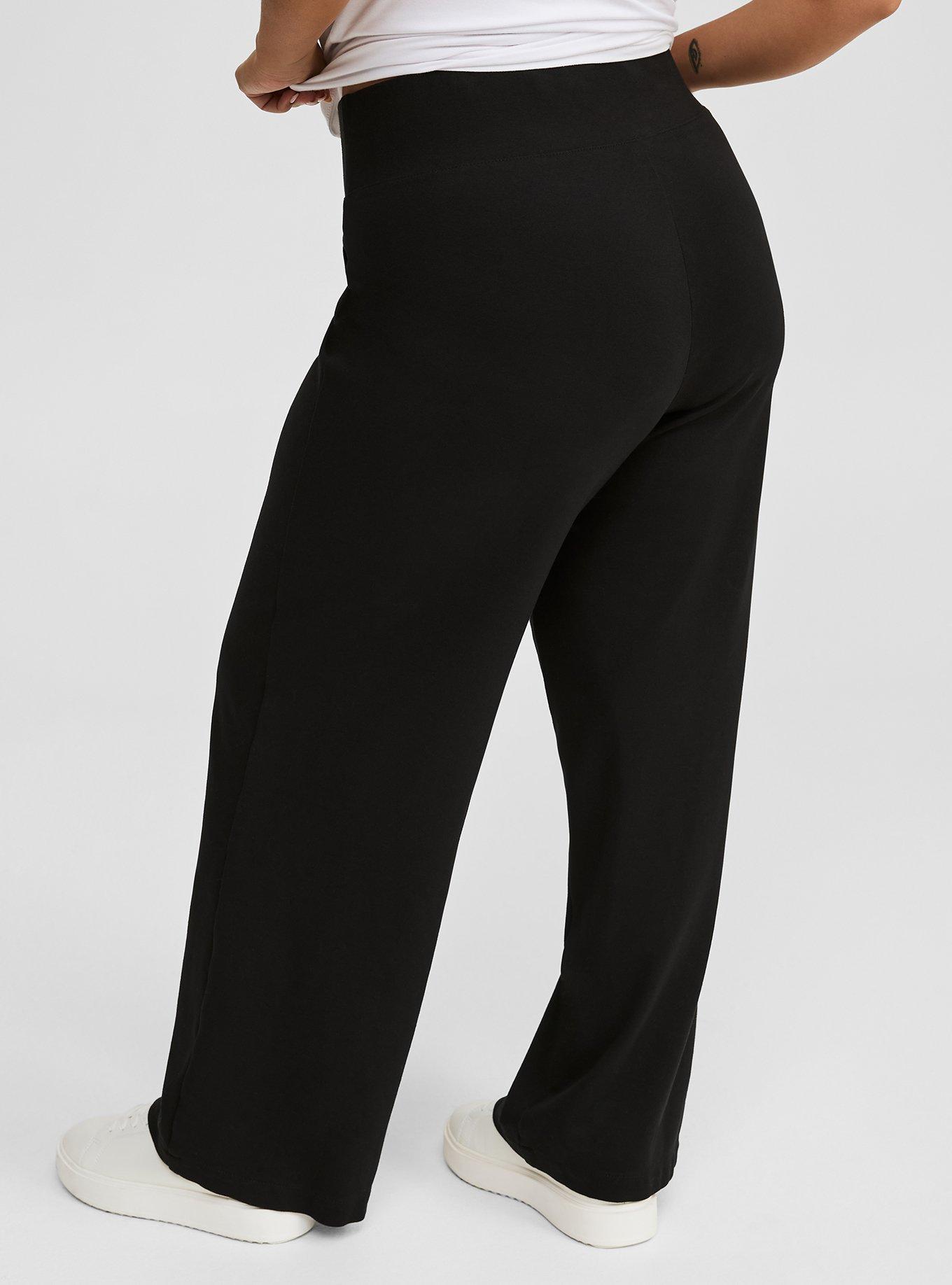 Plus High Rise Wide Leg Ponte Pant