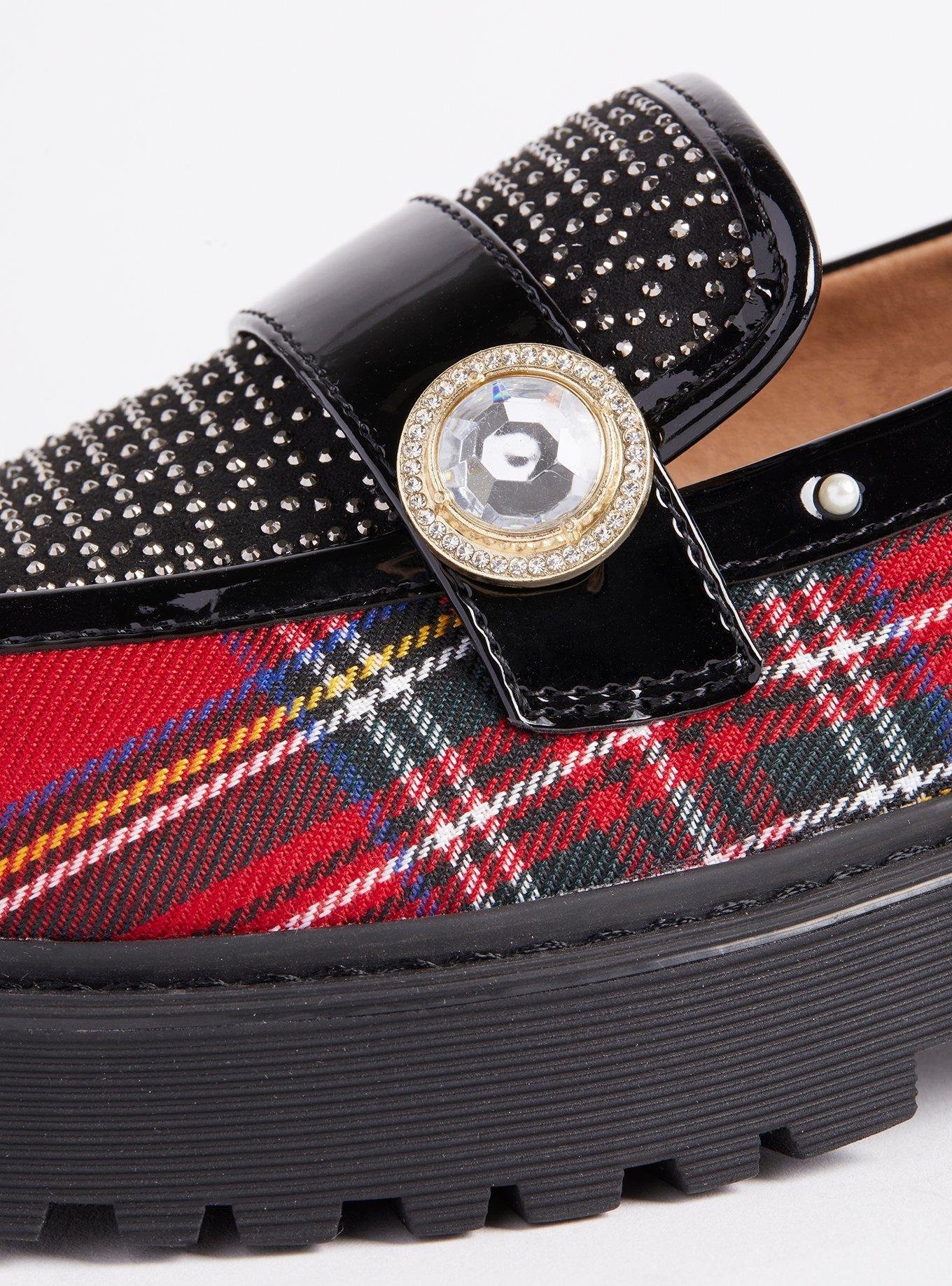Plus Size - Betsey Johnson Plaid Buckle Loafers - Torrid display picture 3