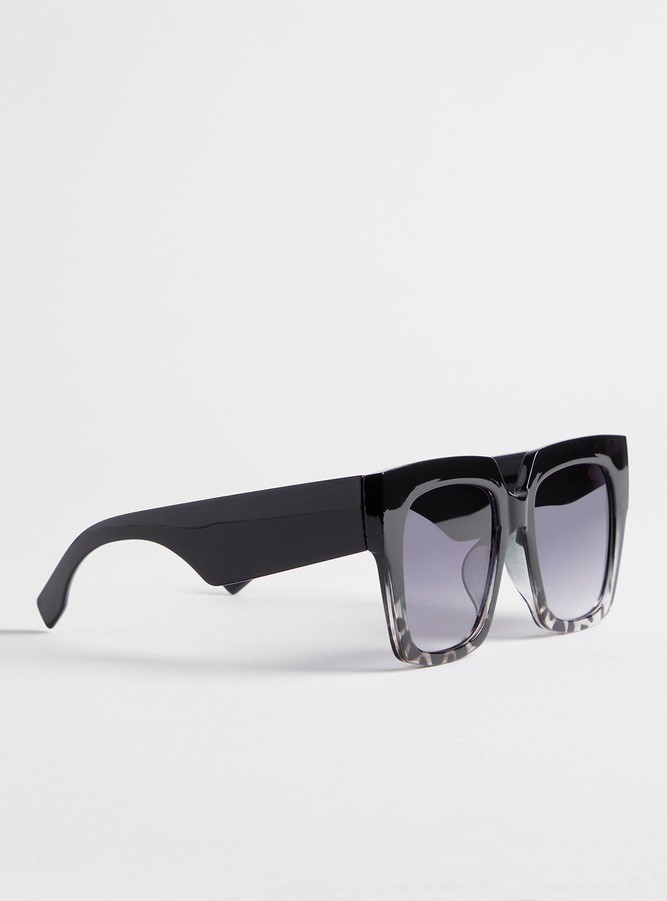Square Oversized Fade Lens Sunglasses, , alternate