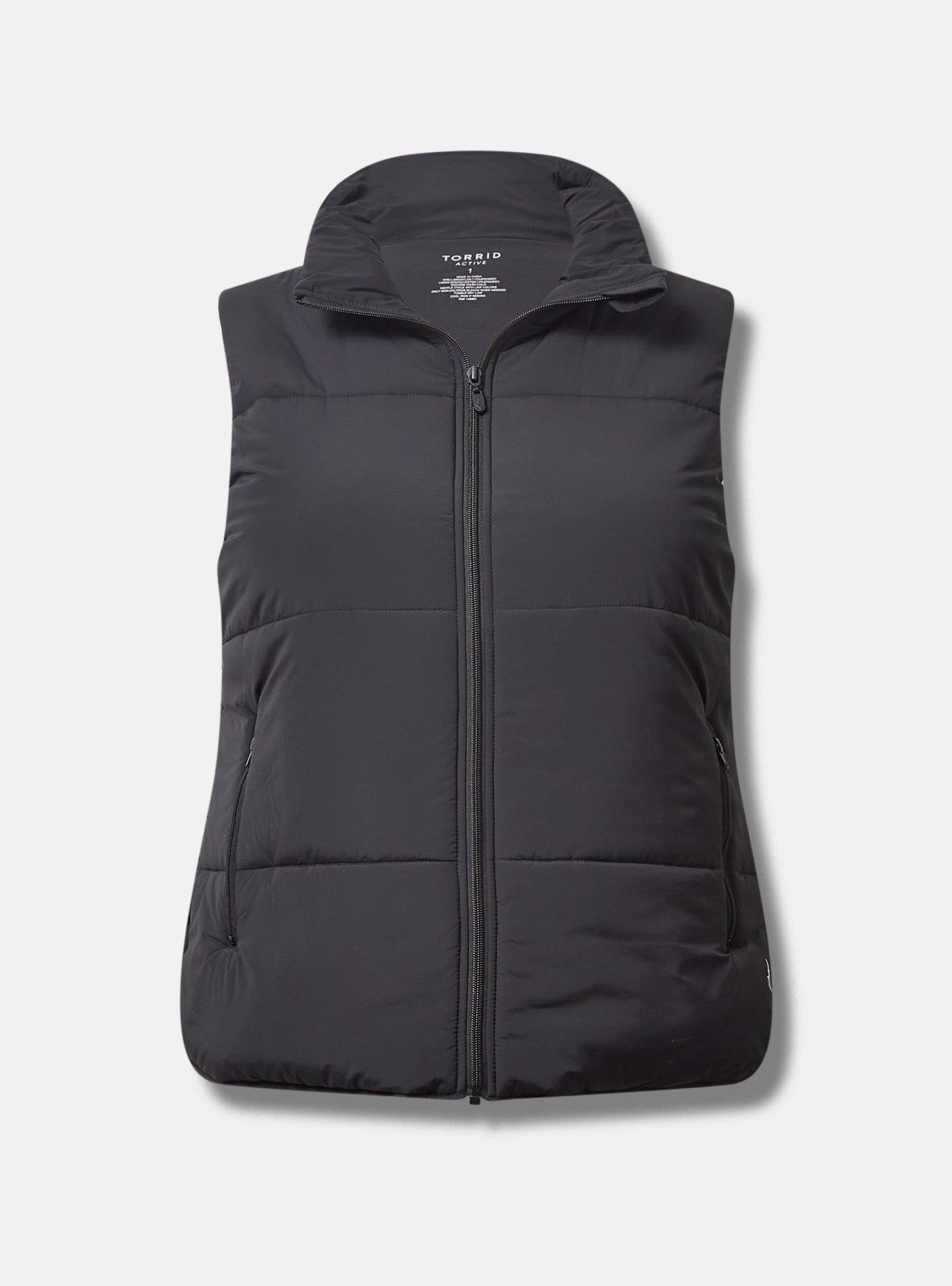 Matte Stretch Nylon Light-Weight Puffer Active Vest