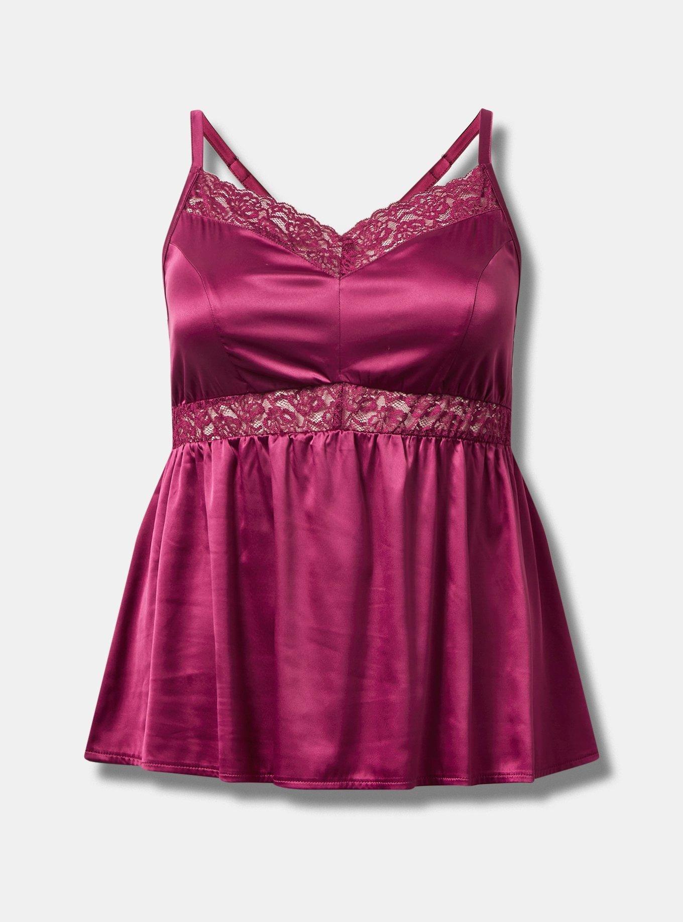 Dream Satin Babydoll Lace Sleep Tank