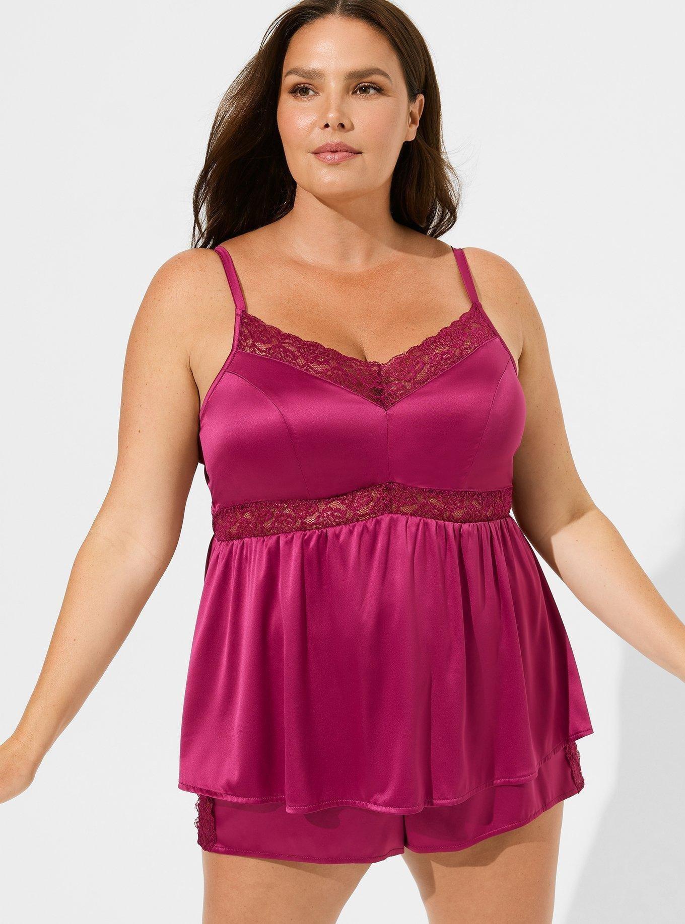 Dream Satin Babydoll Lace Sleep Tank