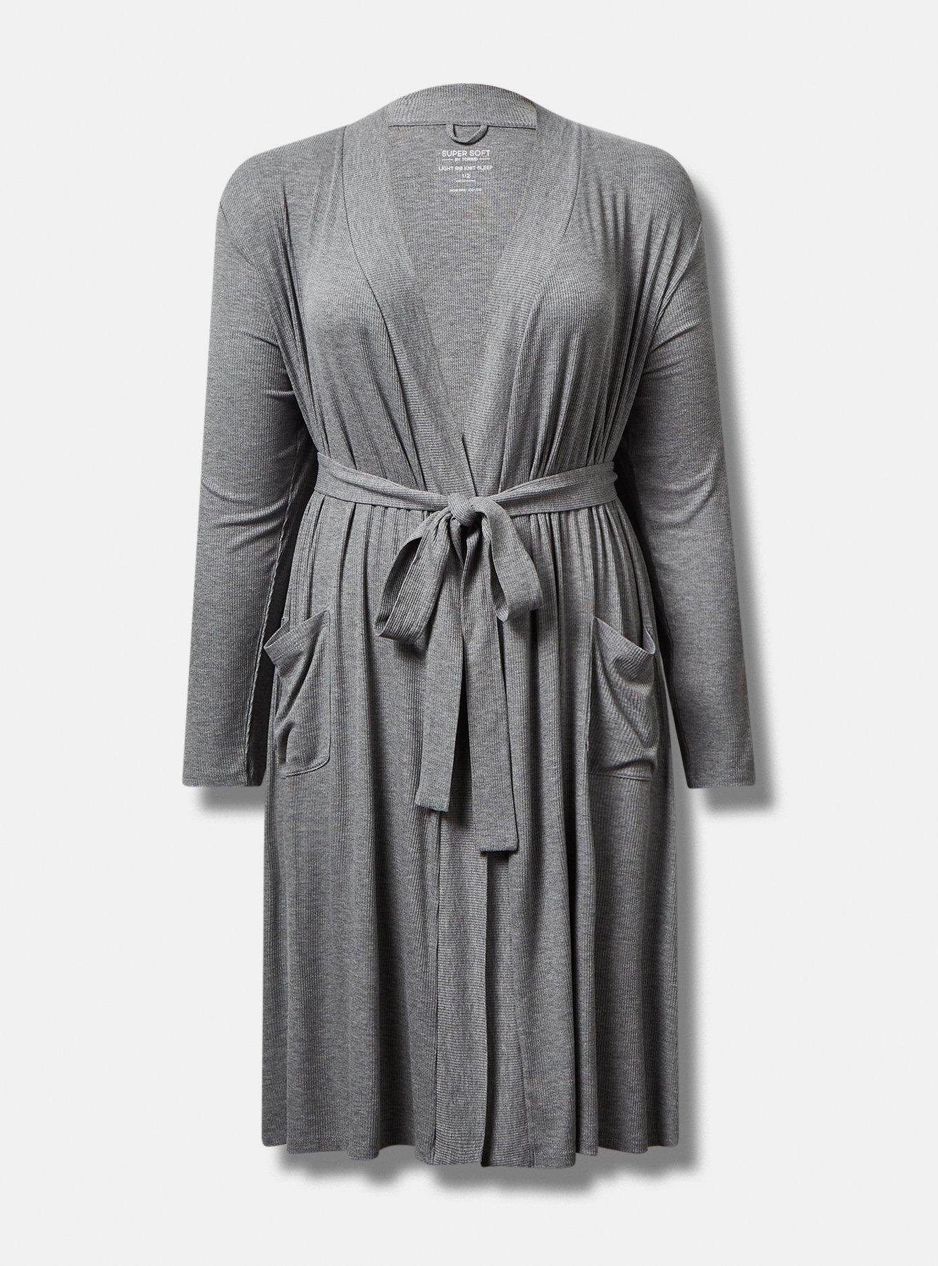 Plus Size - Super Soft Rib Sleep Robe - Torrid