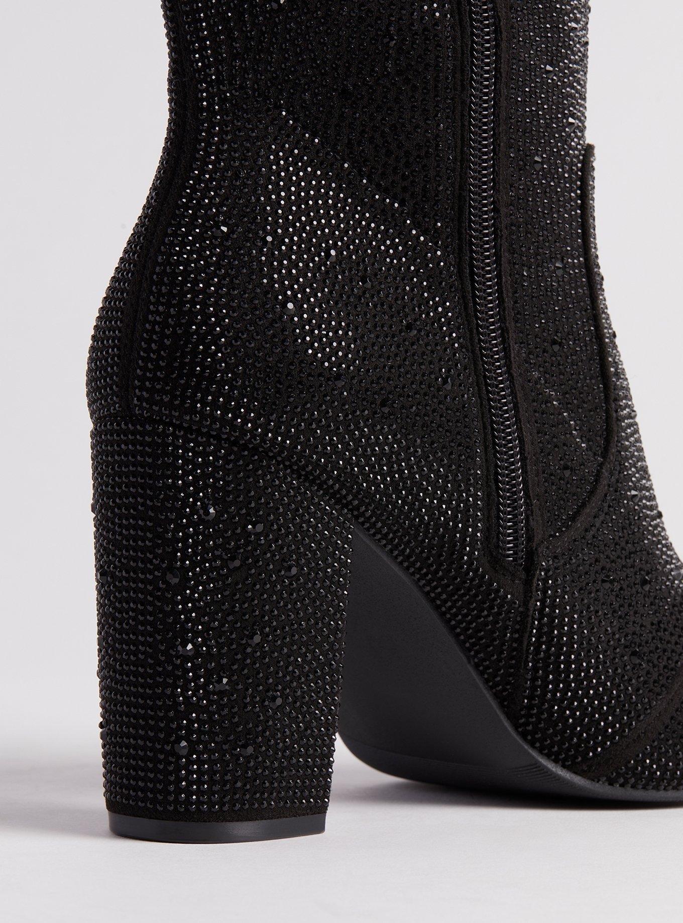 Stretch Embellished Bootie (WW