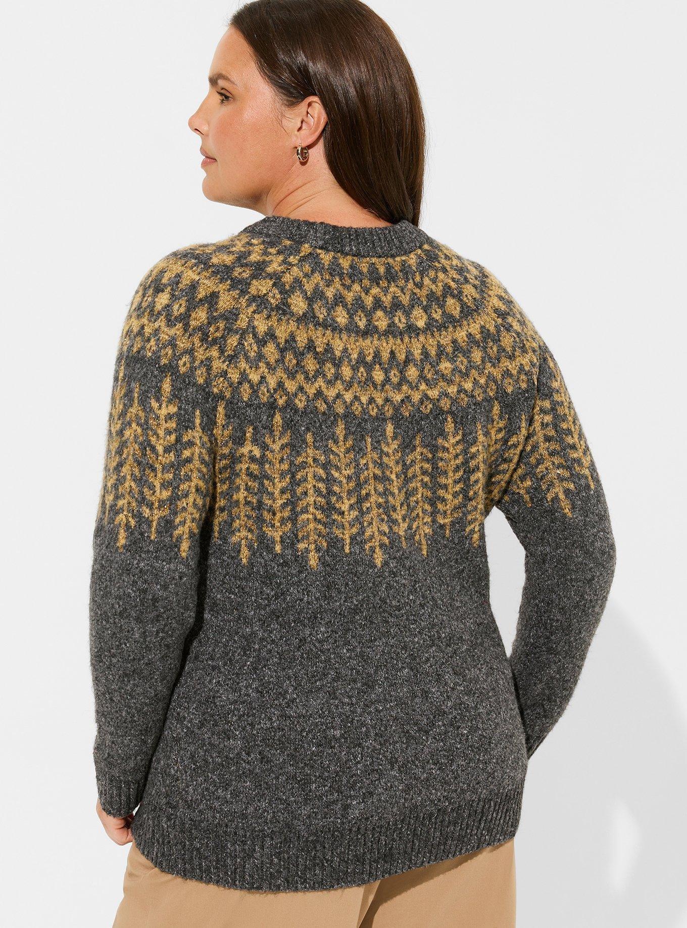 Vegan Cashmere Lurex Crew Neck Sweater