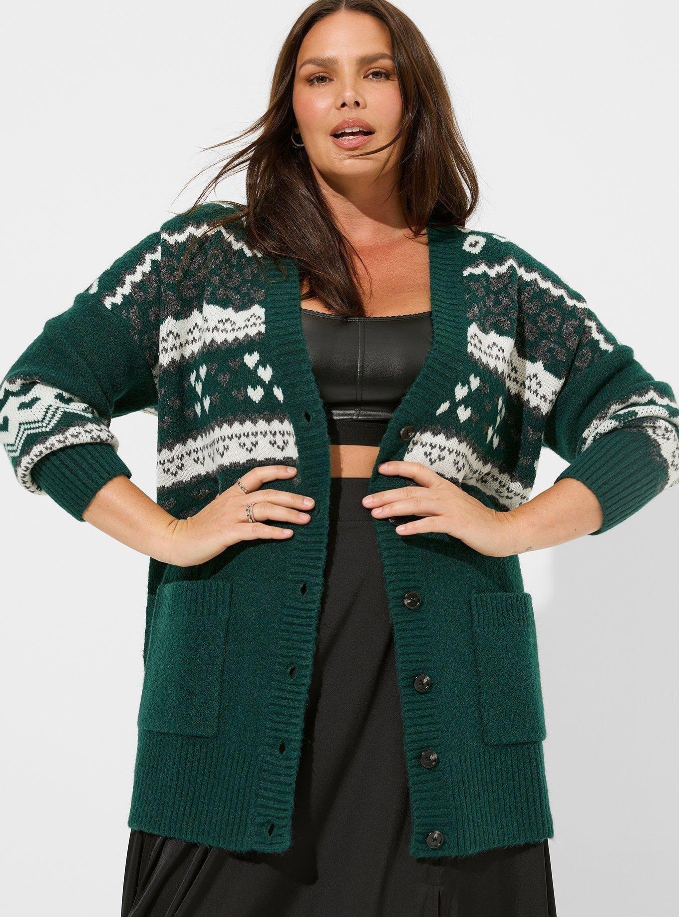 Plus size black outlet boyfriend cardigan