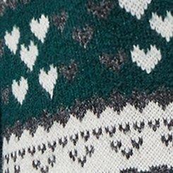 Vegan Cashmere Boyfriend Cardigan Sweater, BOTANICAL GARDEN LEOPARD FAIRISLE, swatch