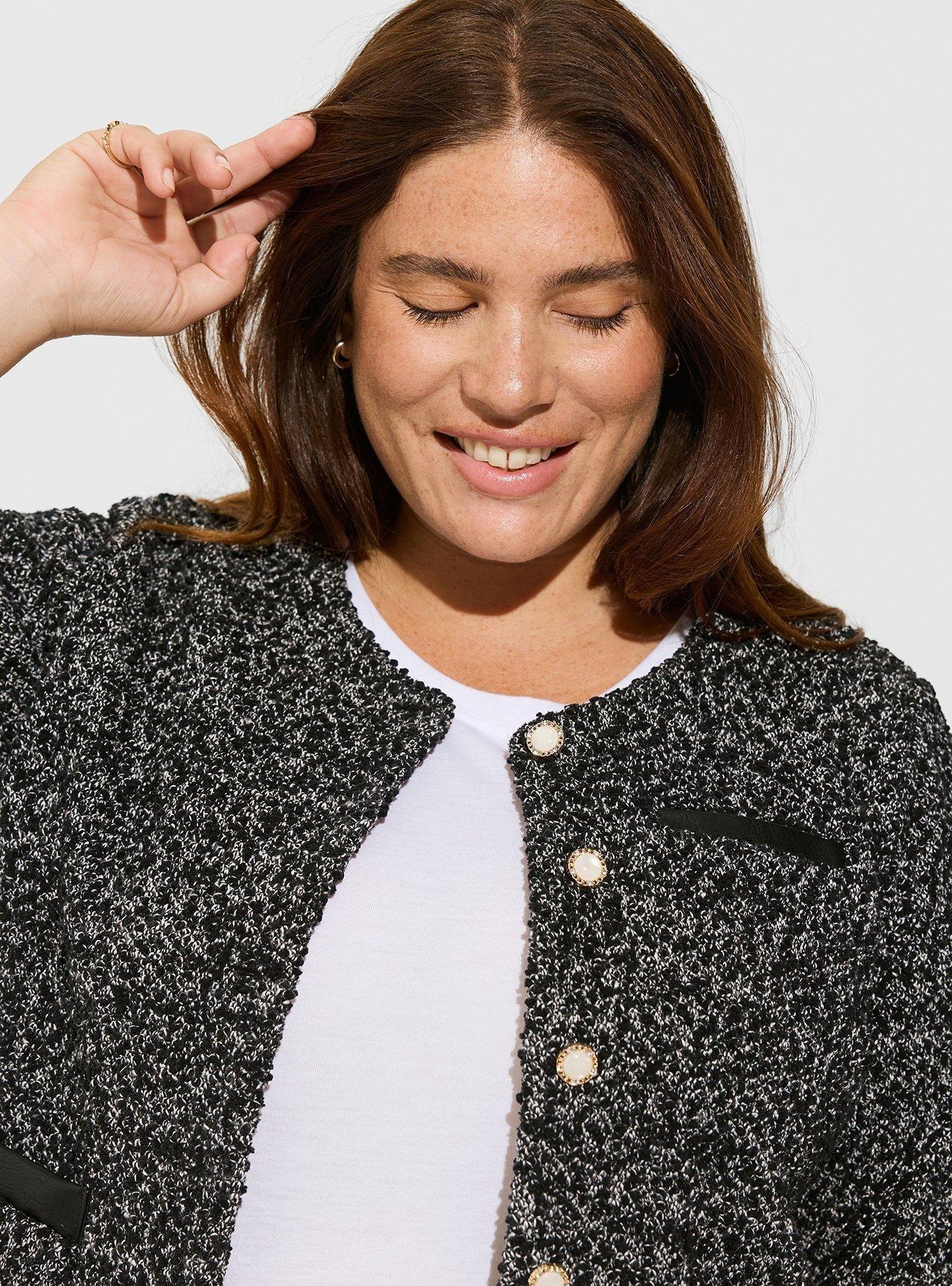 Plus Size - Cropped Boucle Jacket - Torrid