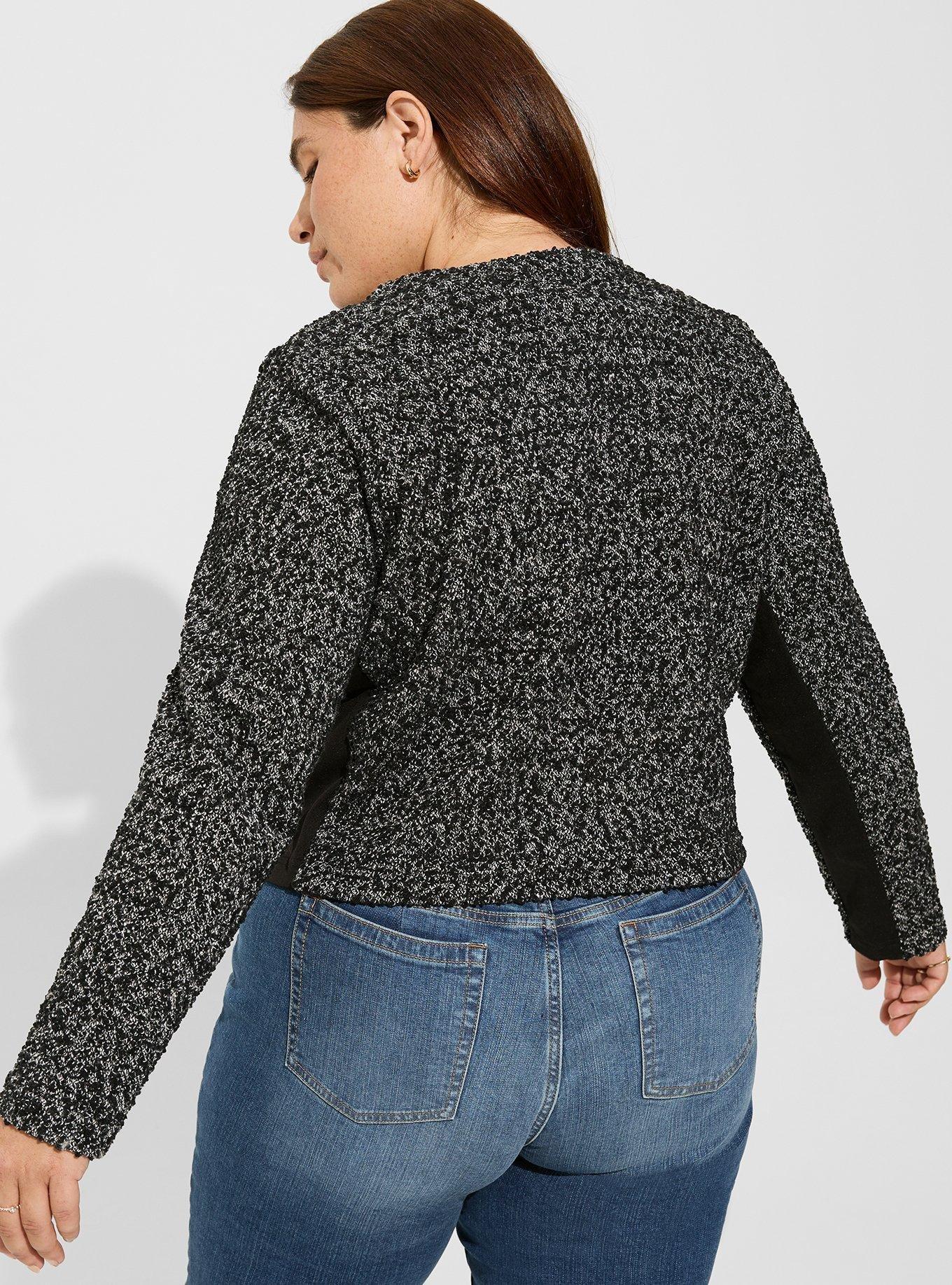 Plus Size - Cropped Boucle Jacket - Torrid