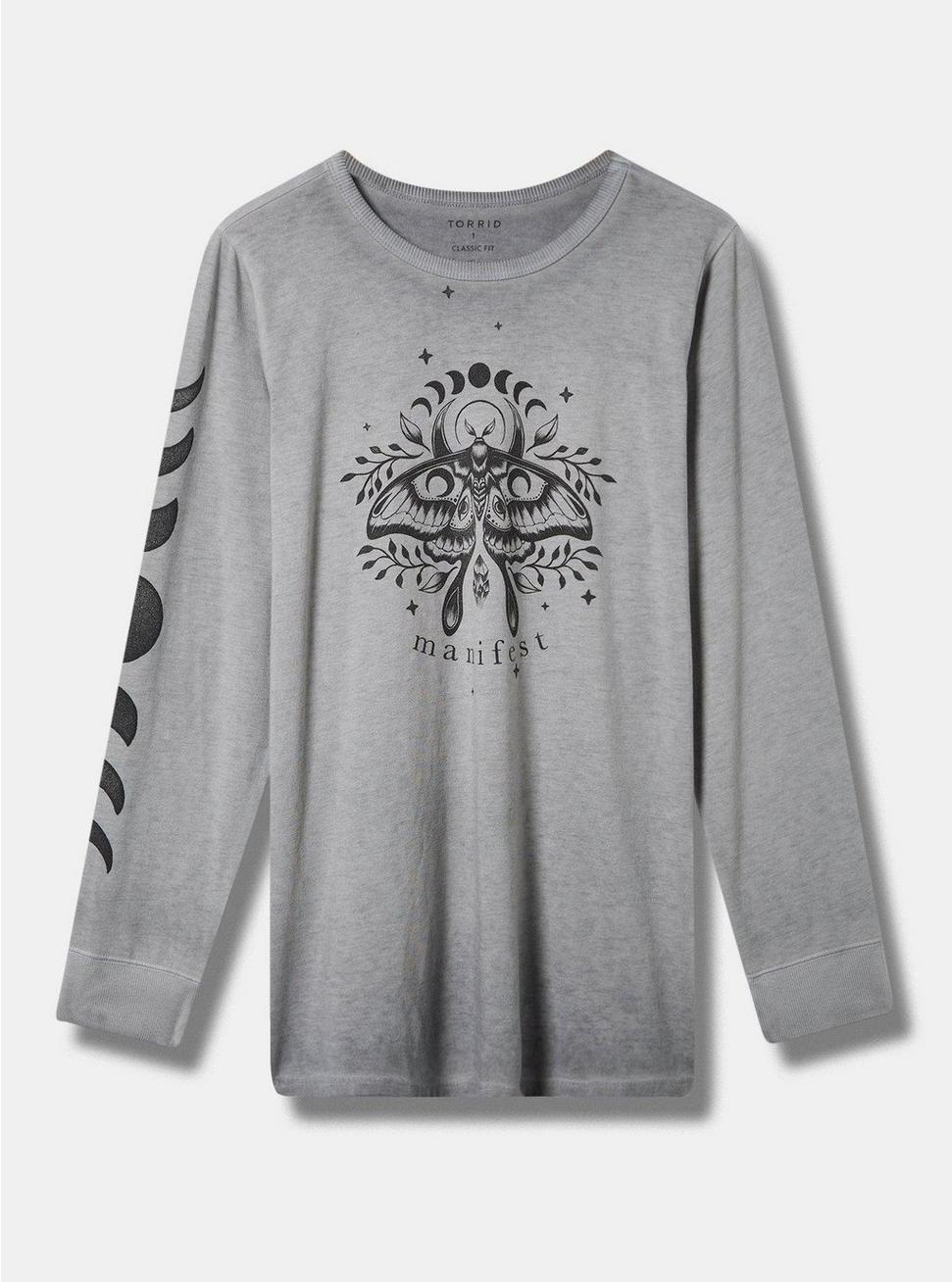 Plus Size Mystic Moth Classic Fit Signature Jersey Long Sleeve Tee, FORMAL GRAY, hi-res