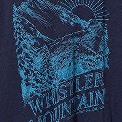 Plus Size Whistler Mountain Vintage Cotton Jersey Notch Neck Tee, PEACOAT, swatch