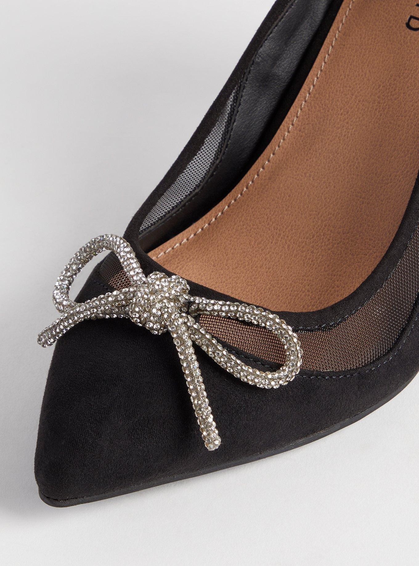 rockstud mesh slingback pointed toe pump