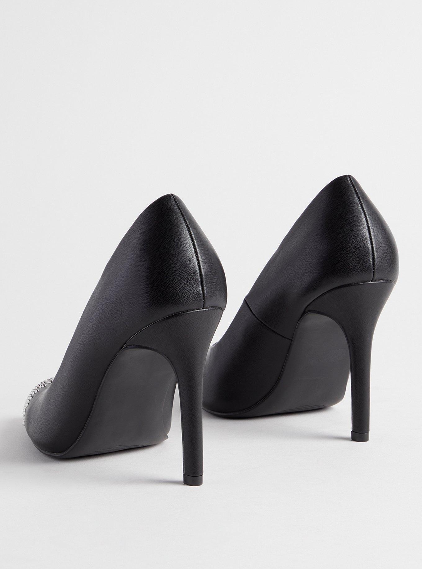 Pointed Toe Studded Stiletto Pump (WW)