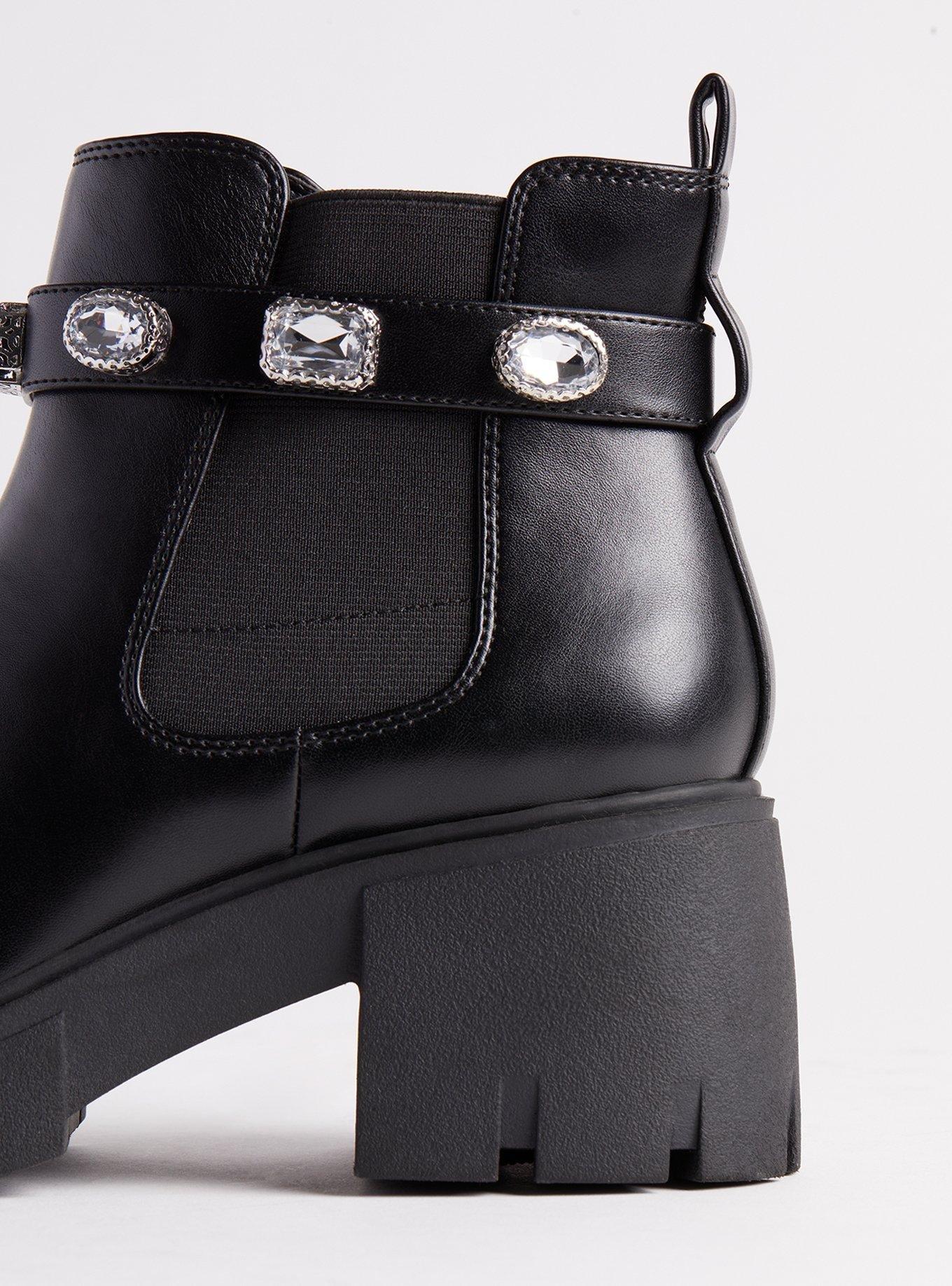 Embellished Ankle Strap Bootie (WW