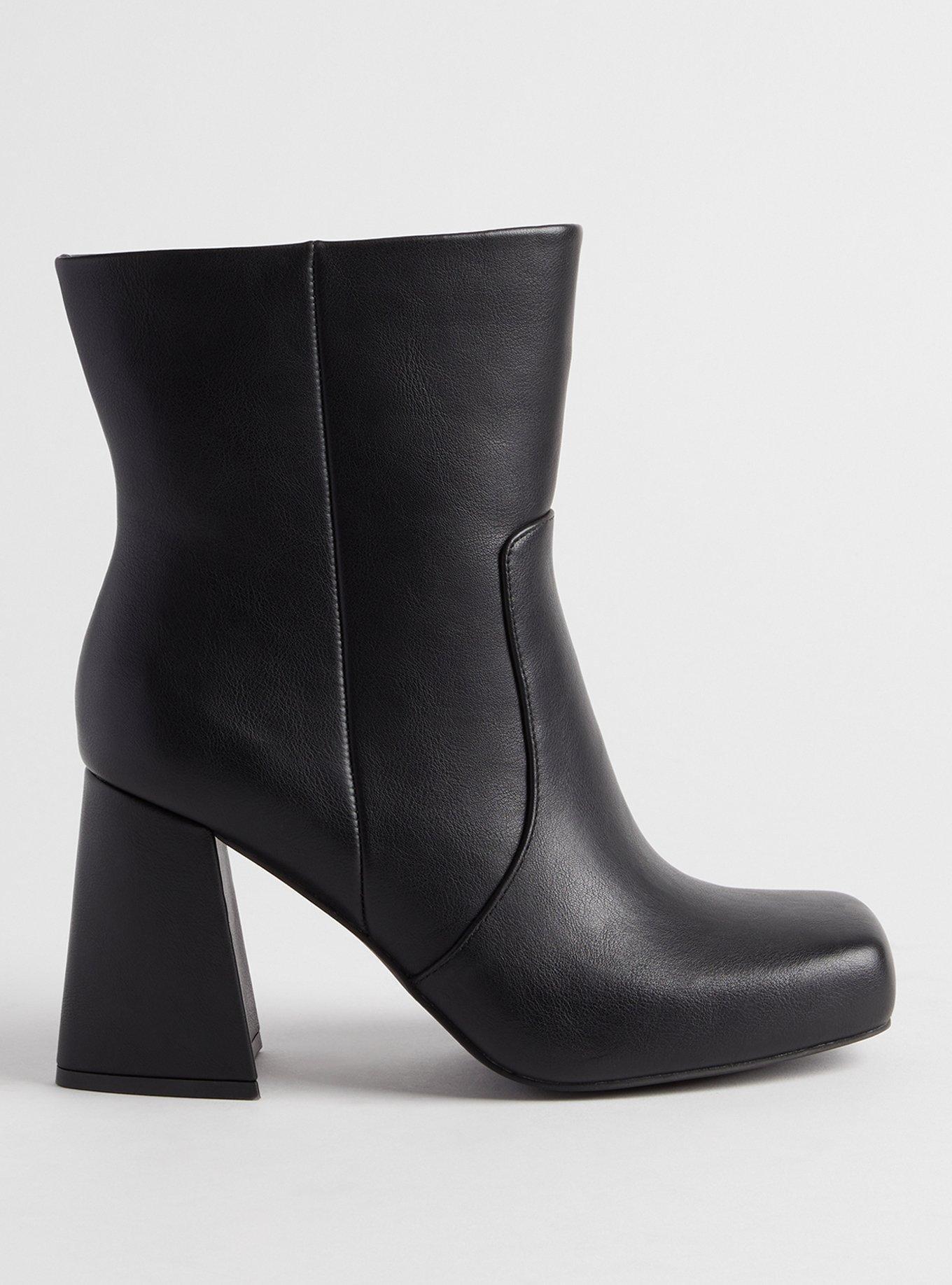 Square Toe Triangle Heel Bootie (WW