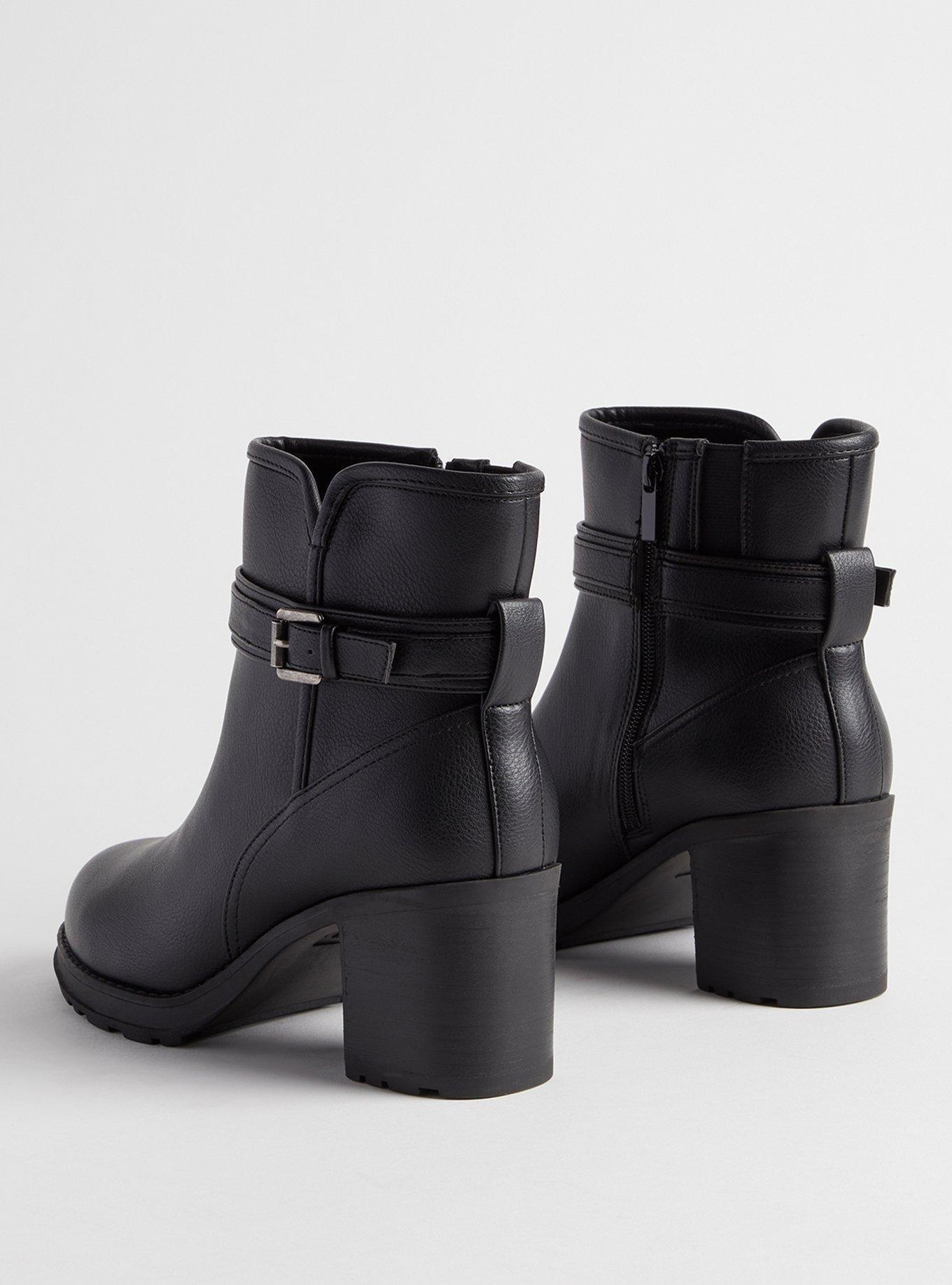 Side Buckle Heeled Bootie (WW