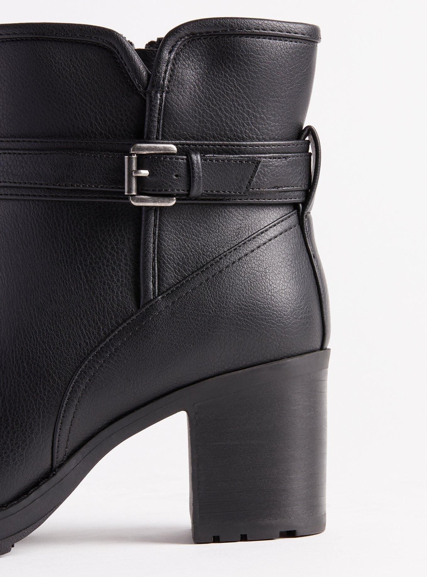 Side Buckle Heeled Bootie (WW