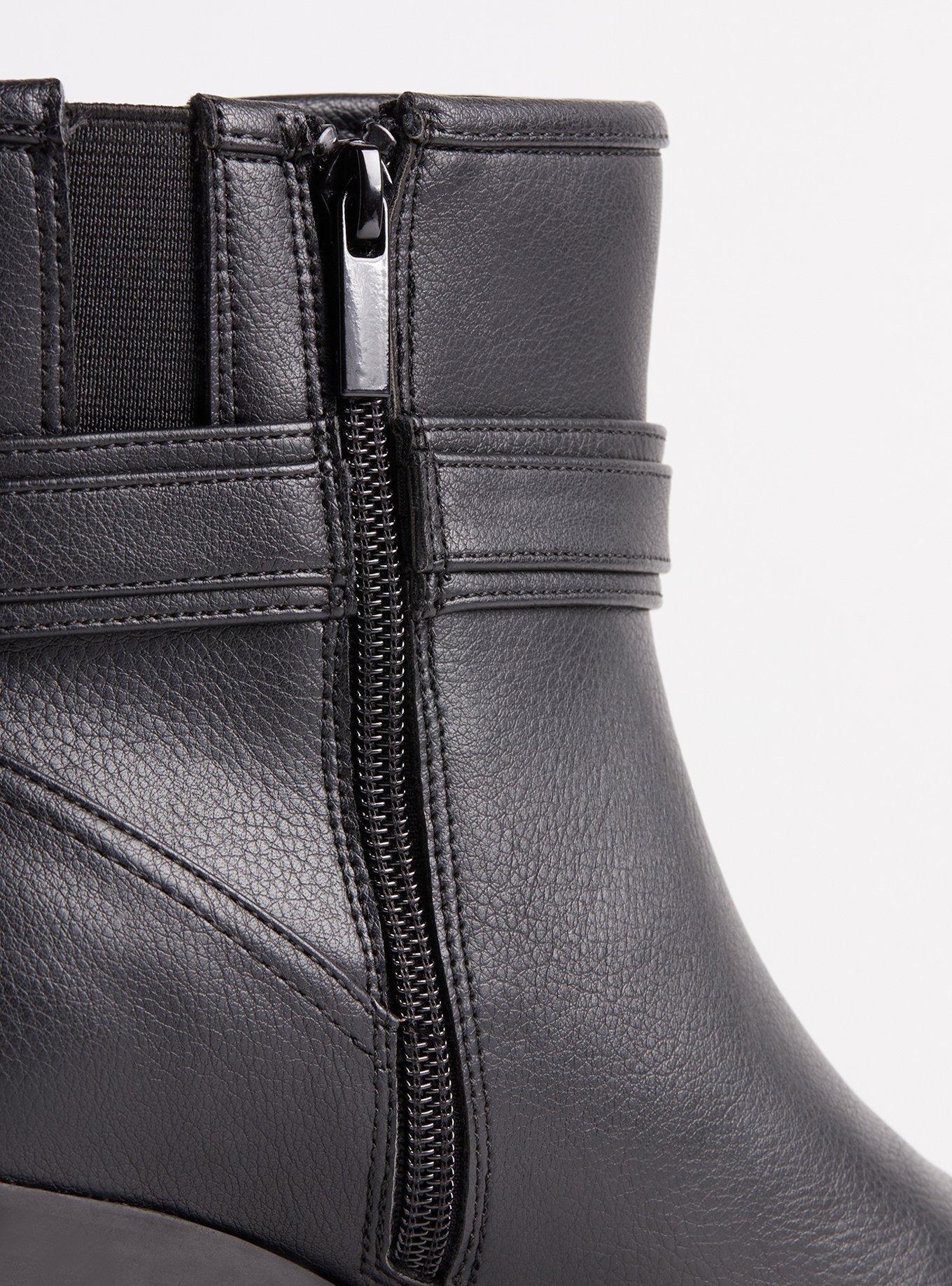 Side Buckle Heeled Bootie (WW