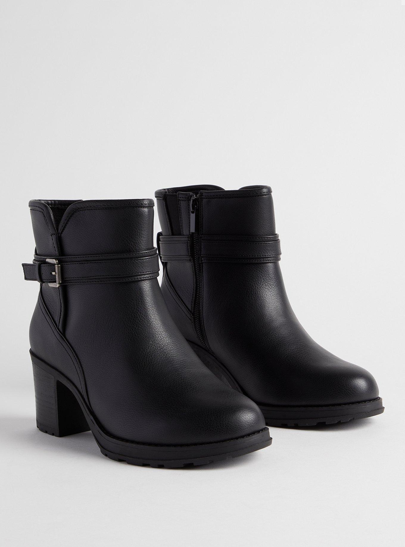 Side Buckle Heeled Bootie (WW