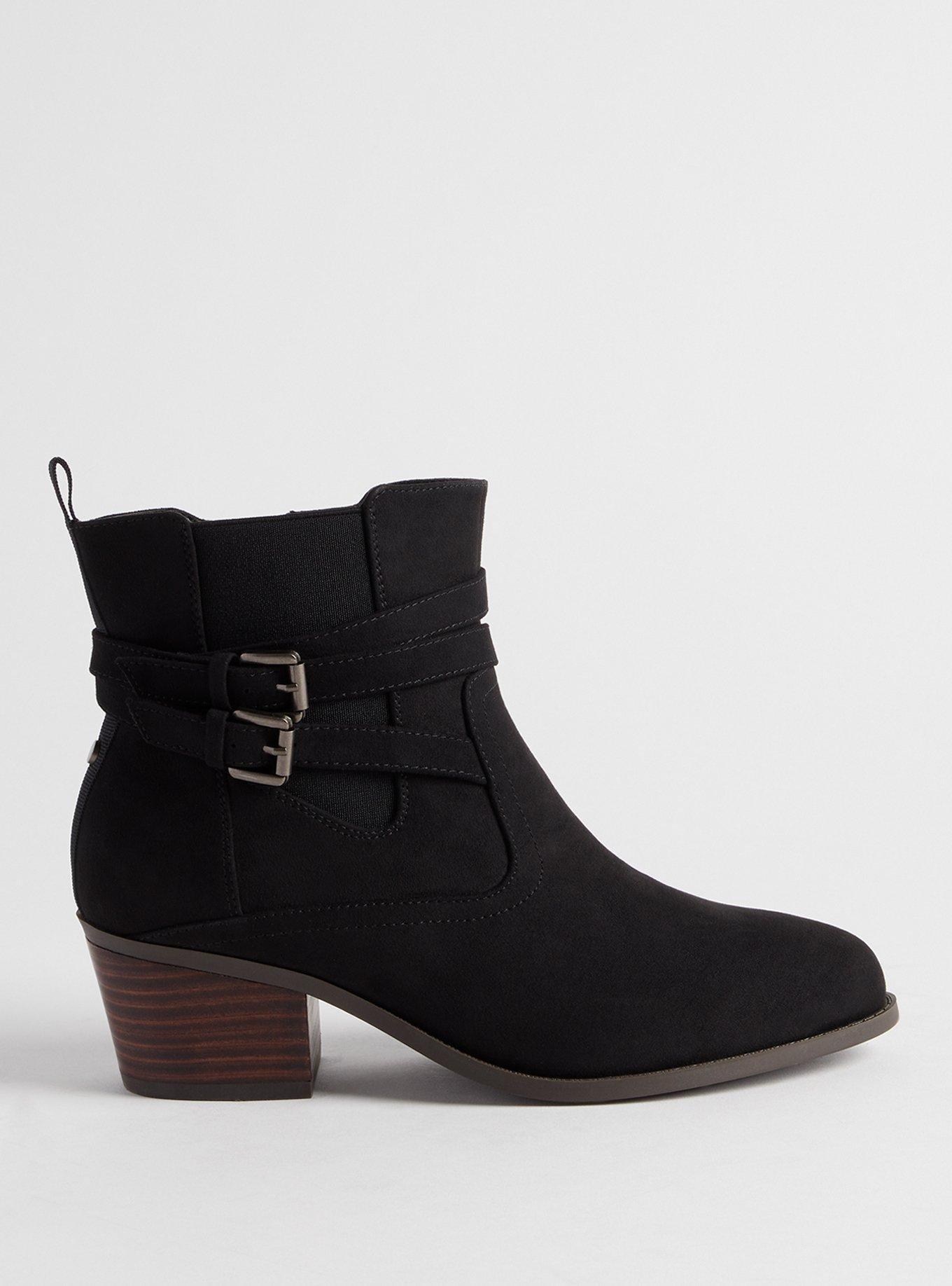 Black strappy shop ankle boots