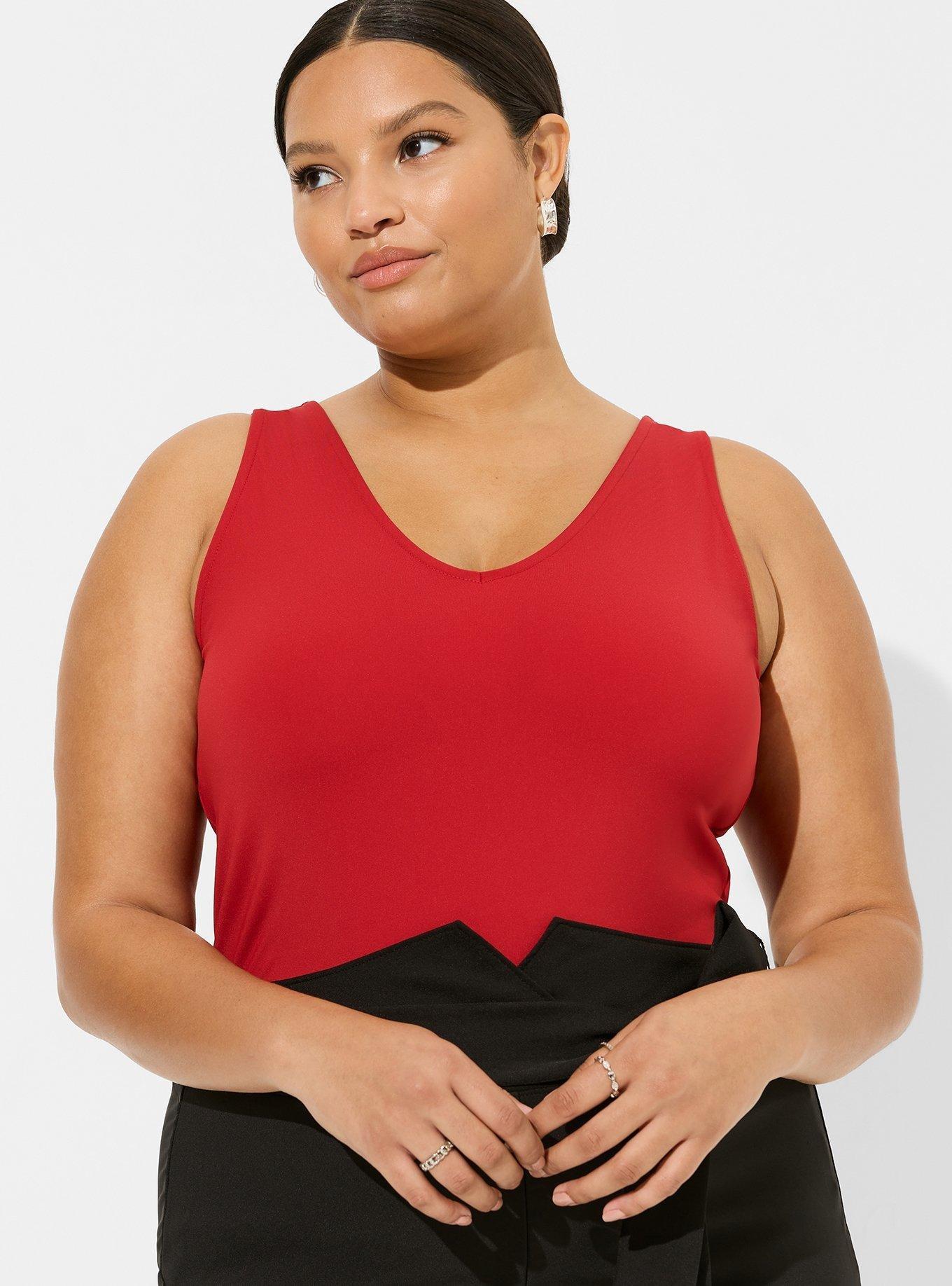 Plus Size - Sculpting Knit V-Neck Tank - Torrid