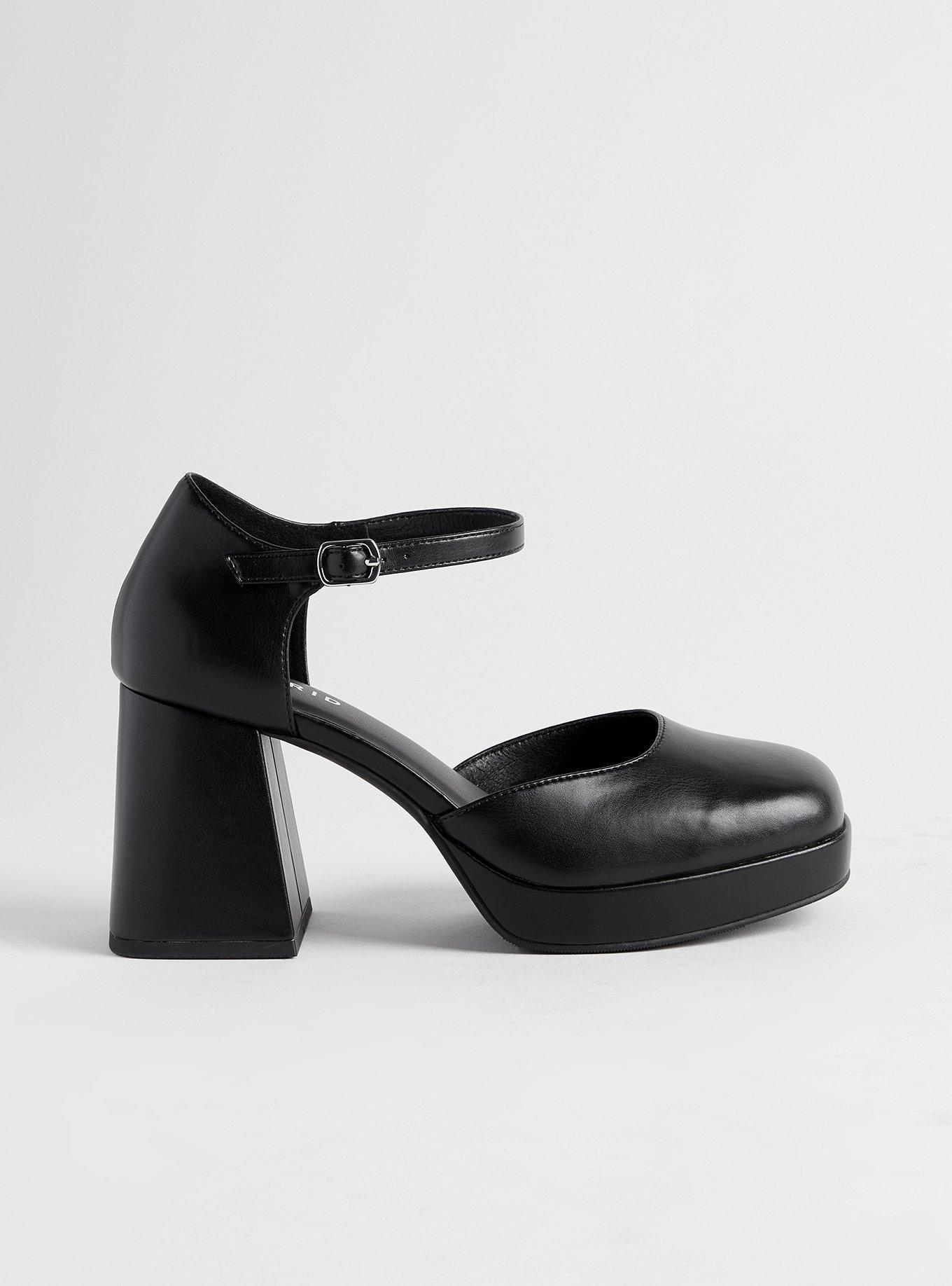 Black block heel mary janes sale