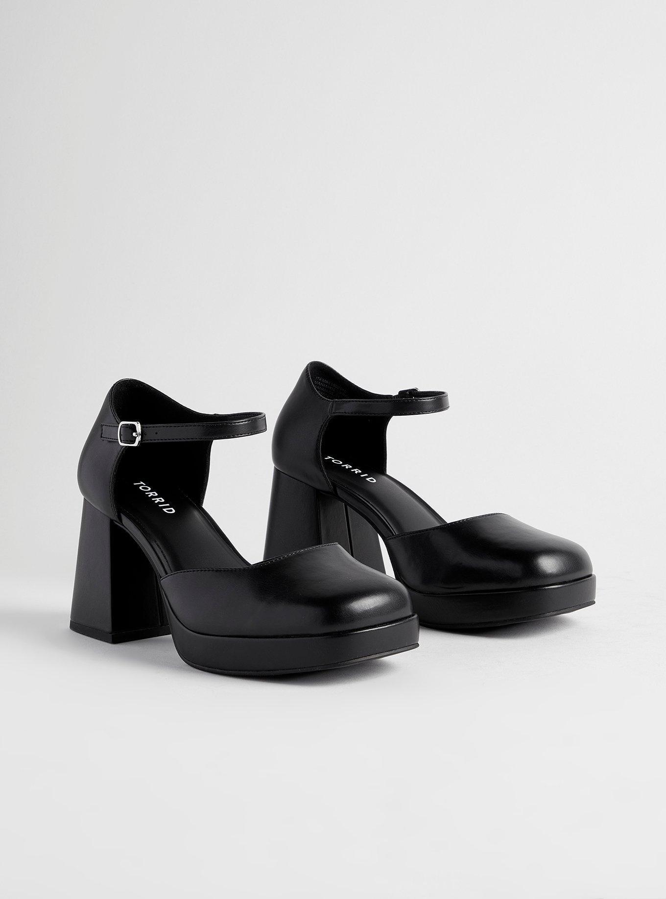 Plus Size Platform Block Heel D orsay Mary Jane WW Torrid