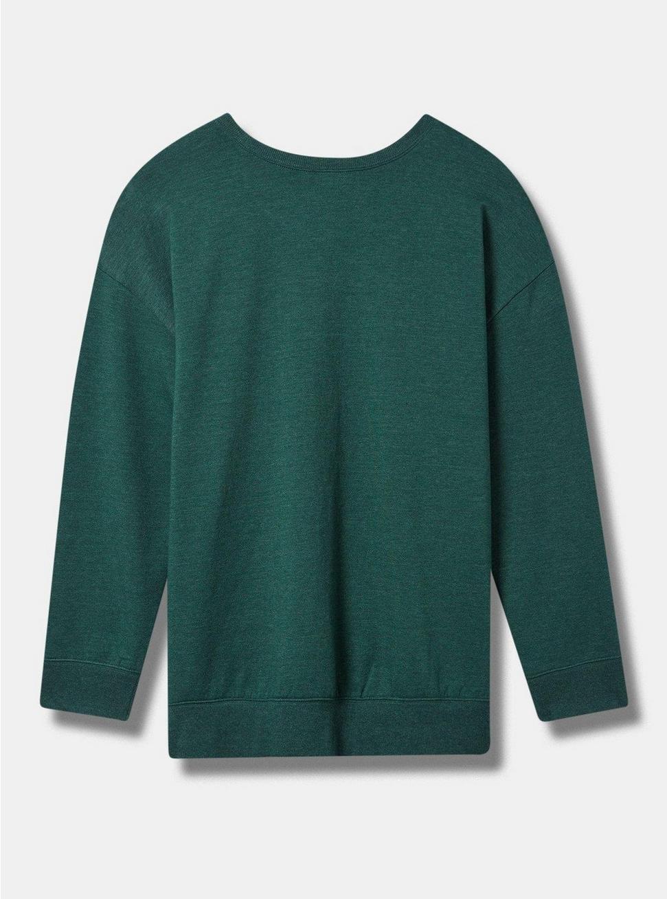 Whatever Cozy Fleece Drop Shoulder Sweatshirt, BOTANICAL GREEN, alternate