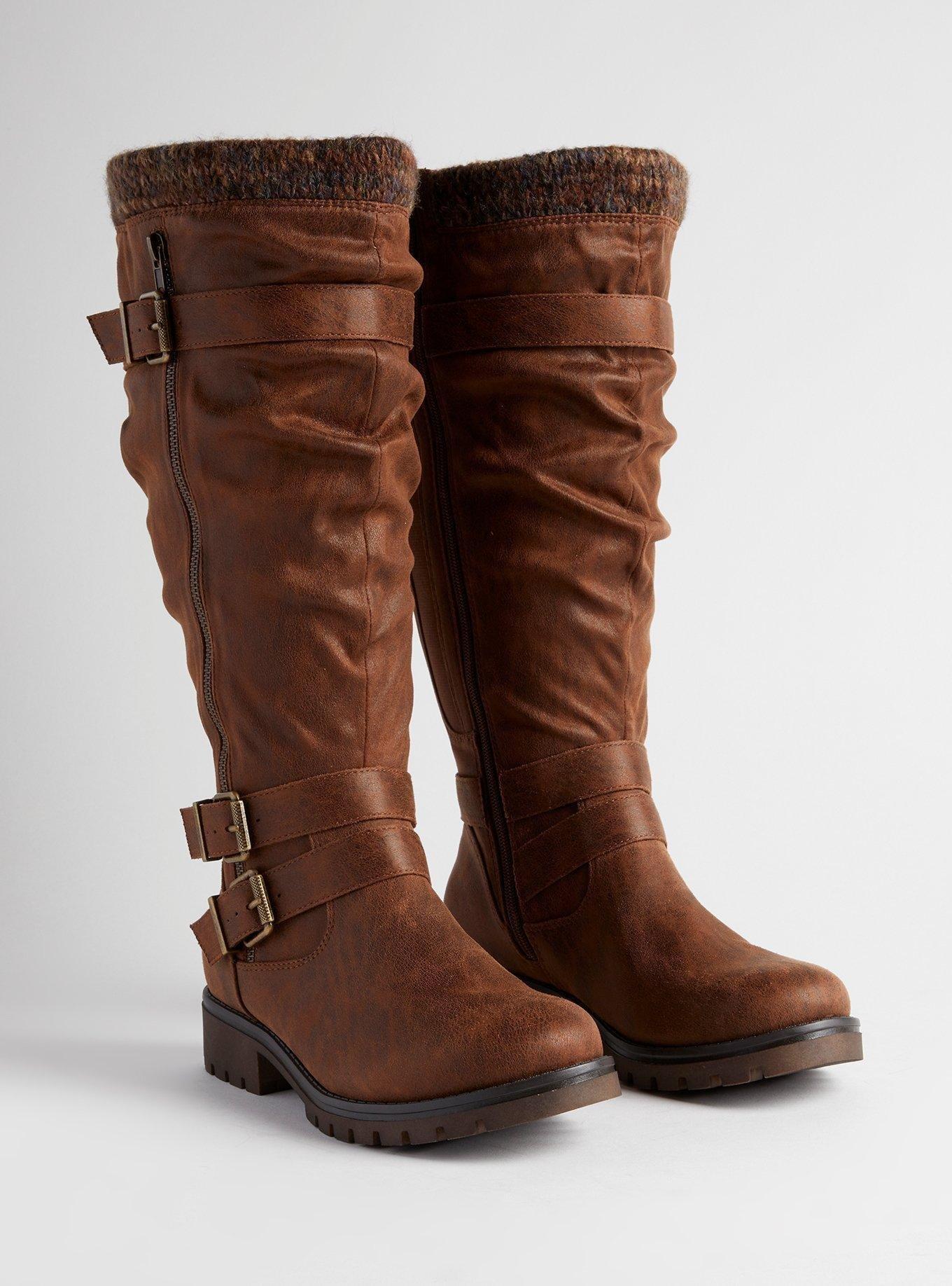 Plus Size Buckle Sweater Knee Boot WW Torrid
