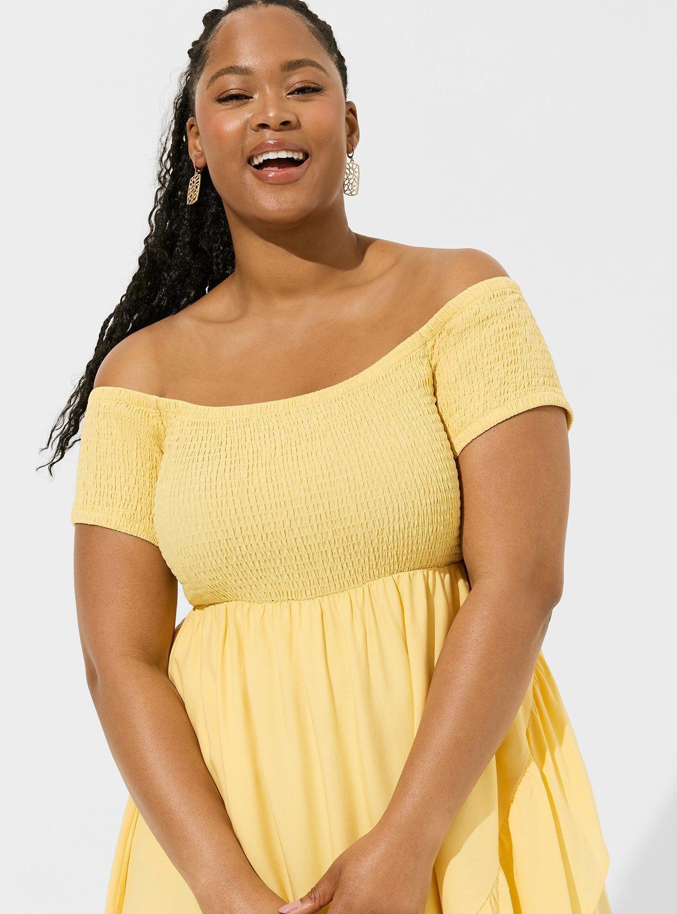 Maxi Challis Off Shoulder Tulip Hem Dress