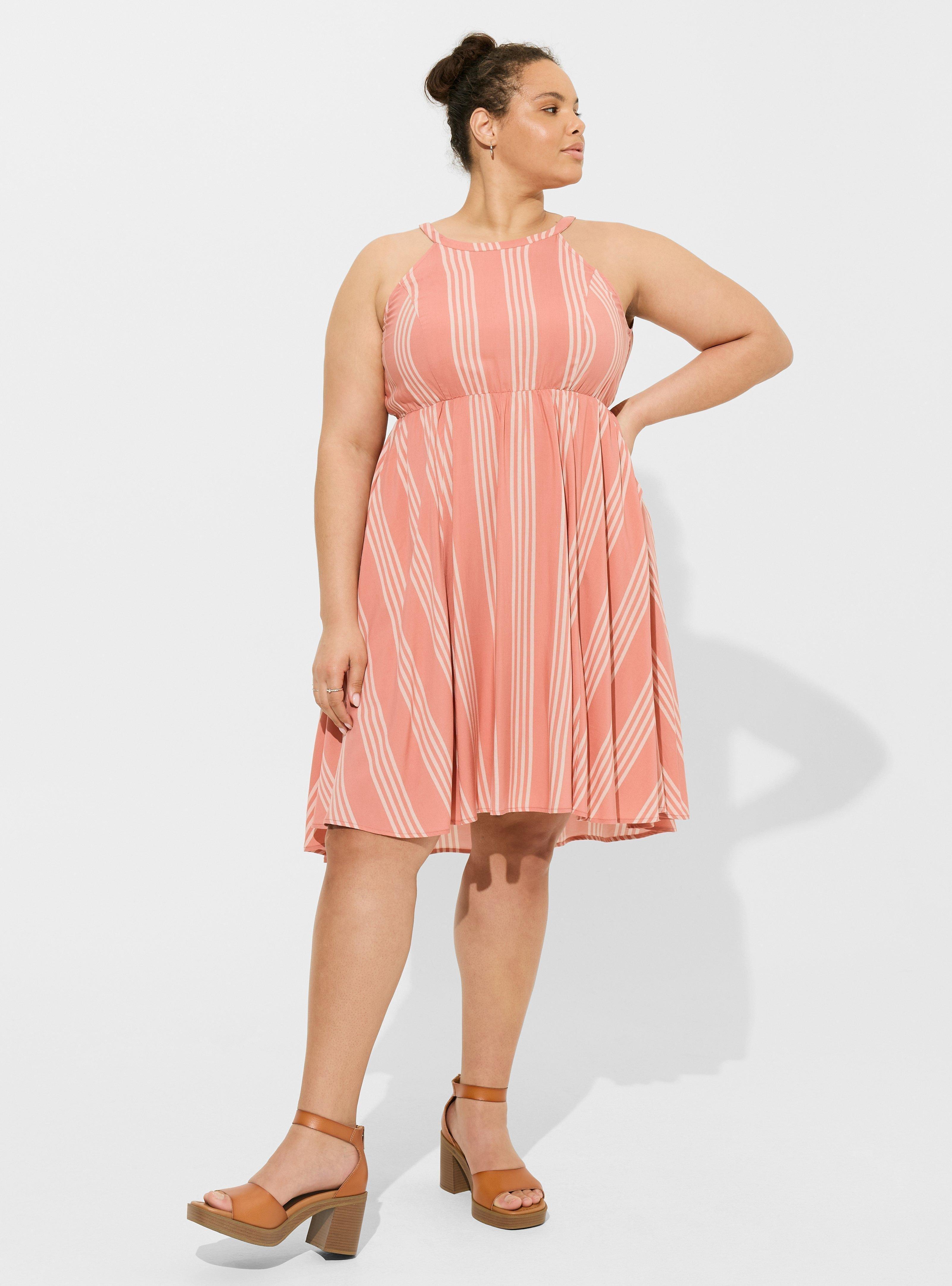 Plus Size - Maxi Washable Challis Hi-Low Tiered Shirtdress - Torrid