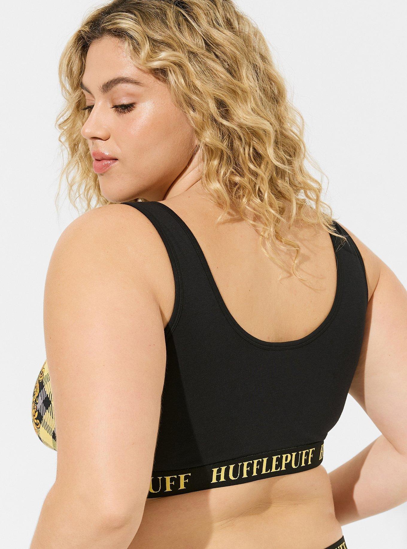 Harry Potter Hufflepuff Cotton Scoop Neck Bralette, MULTI, alternate