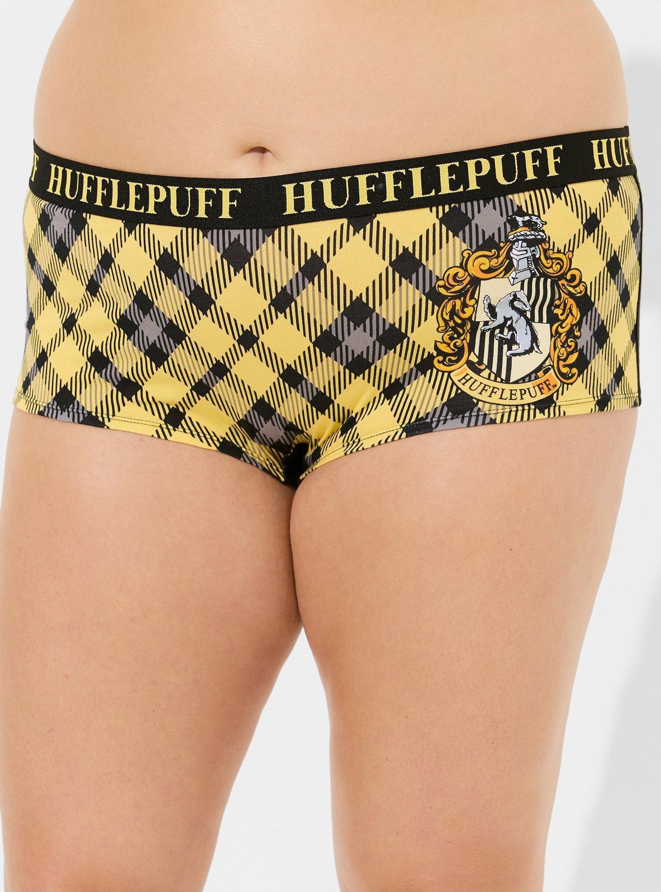 Plus Size Harry Potter Hufflepuff Mid Rise Boyshort Panty, MULTI, alternate